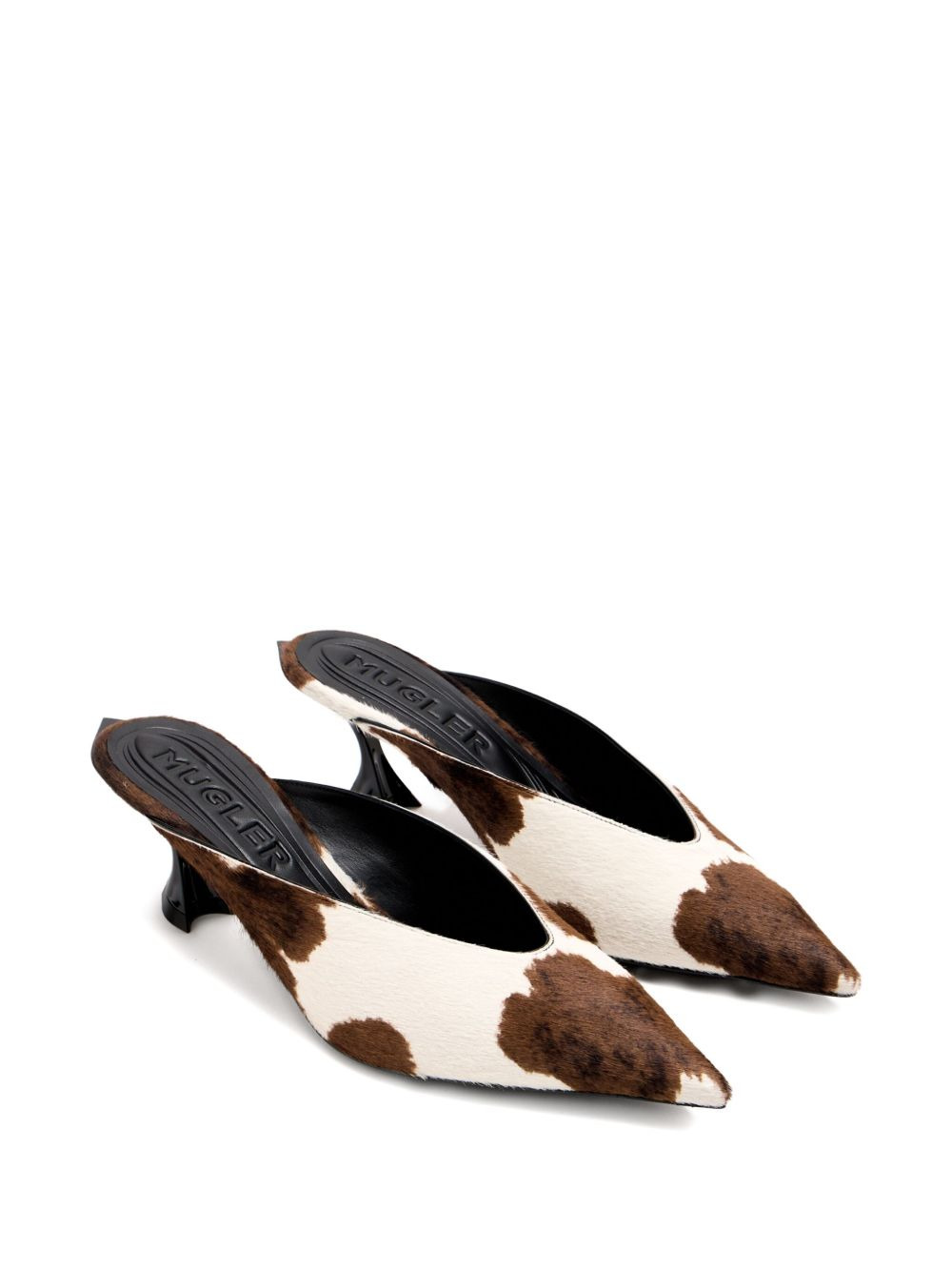 55 Fang cowhide pointed-toe mules - 2