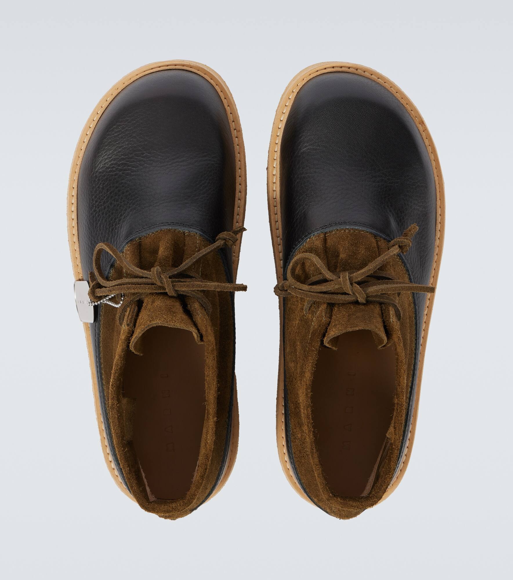 Patchy suede combat boots - 4