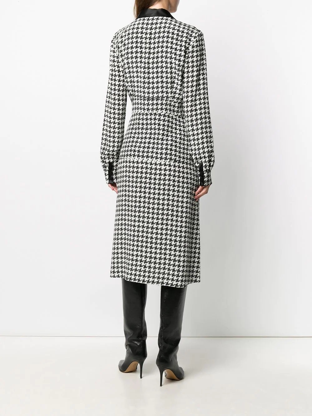 houndstooth button dress - 4