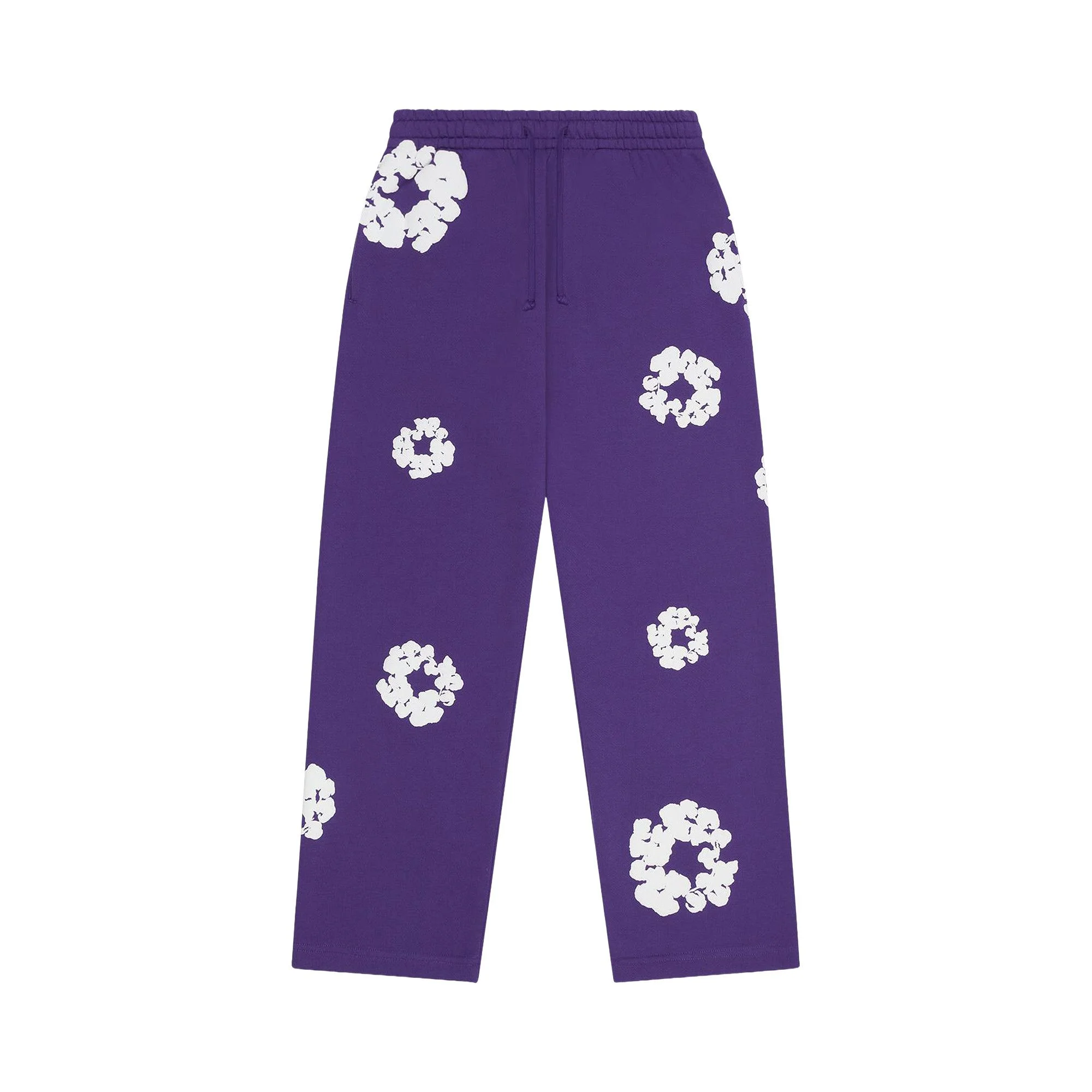 Denim Tears Cotton Wreath Baggy Sweatpants 'Purple' - 1