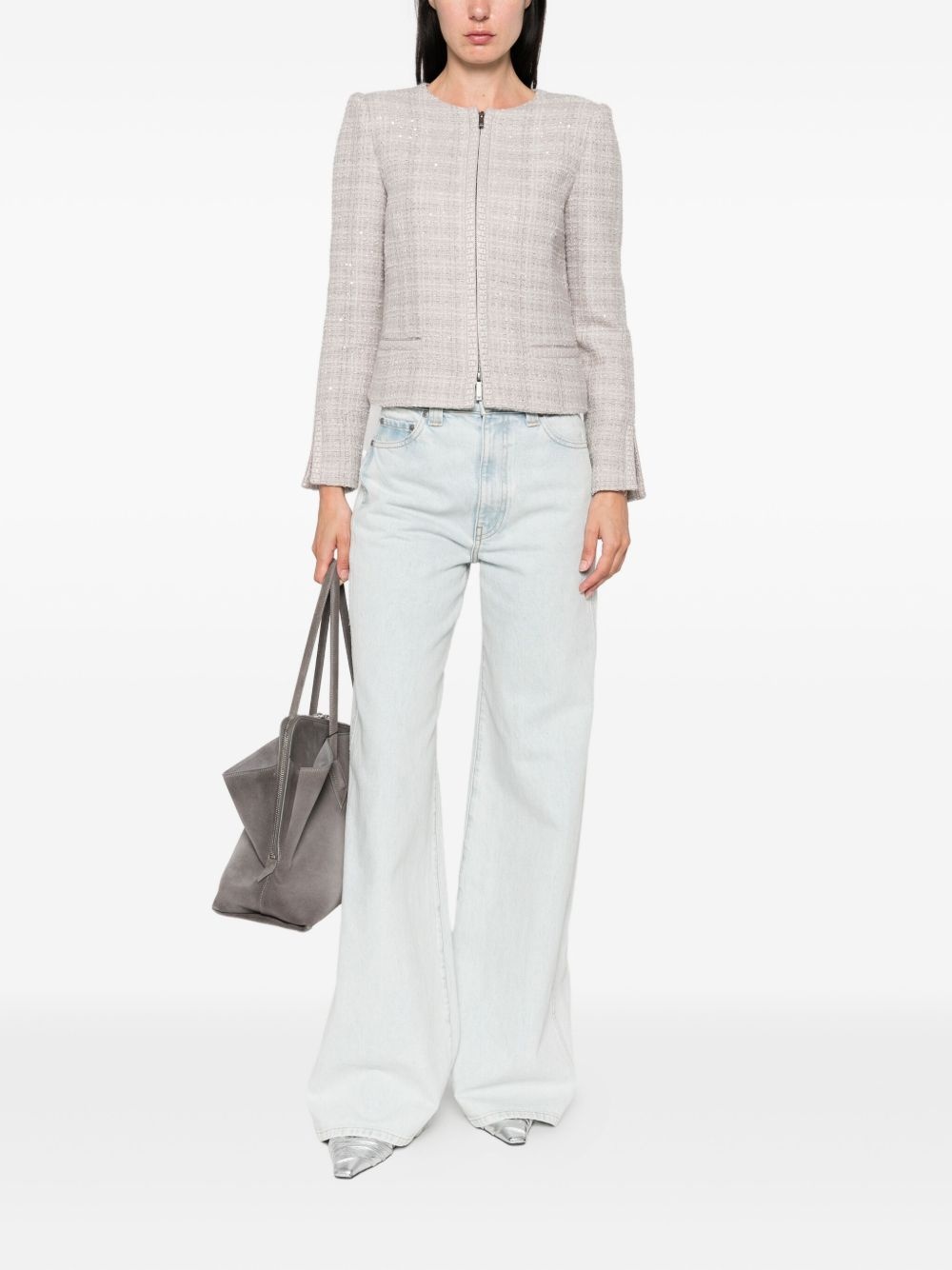 tweed sequin-embellished jacket - 2