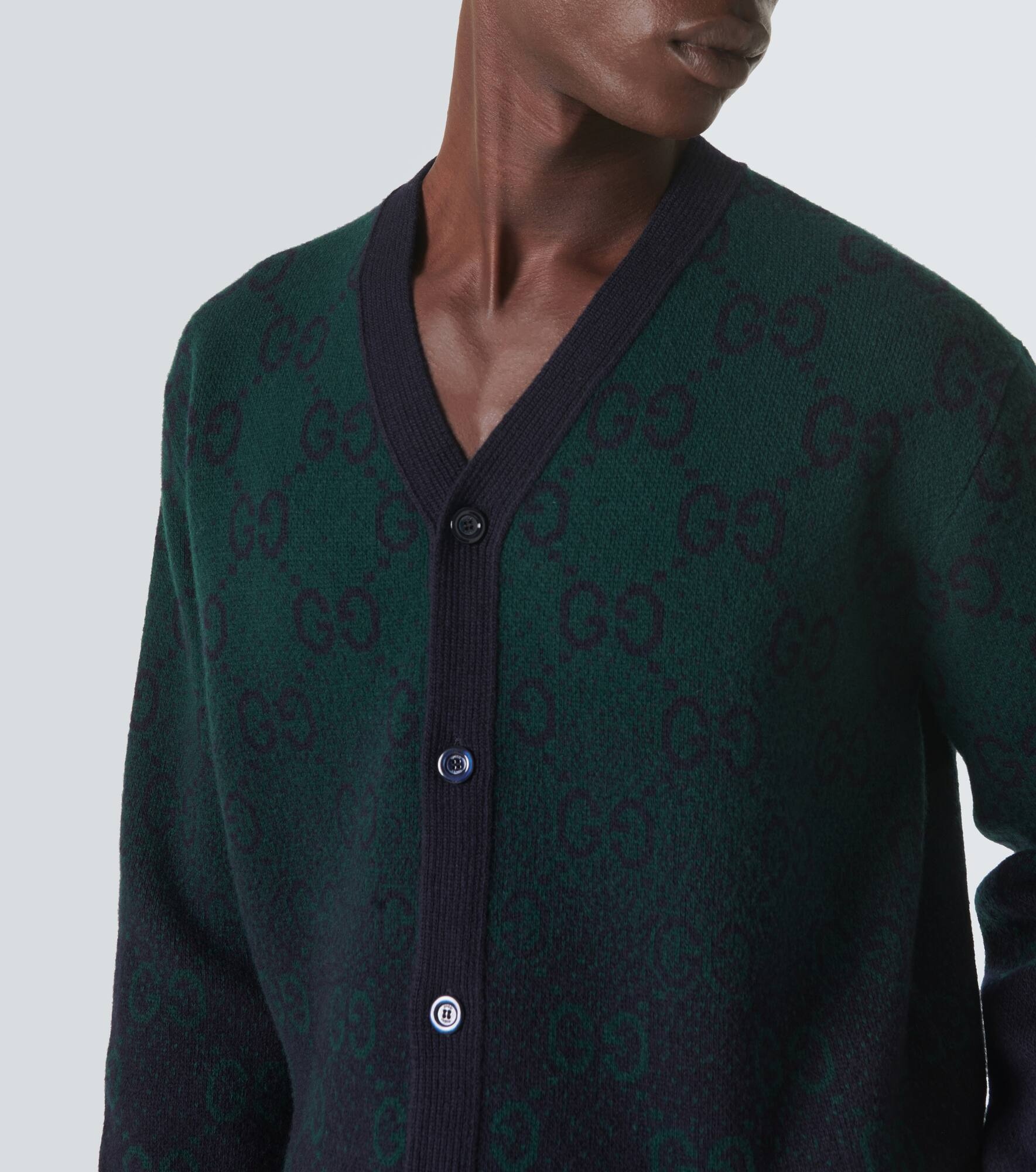 GG wool jacquard cardigan - 6