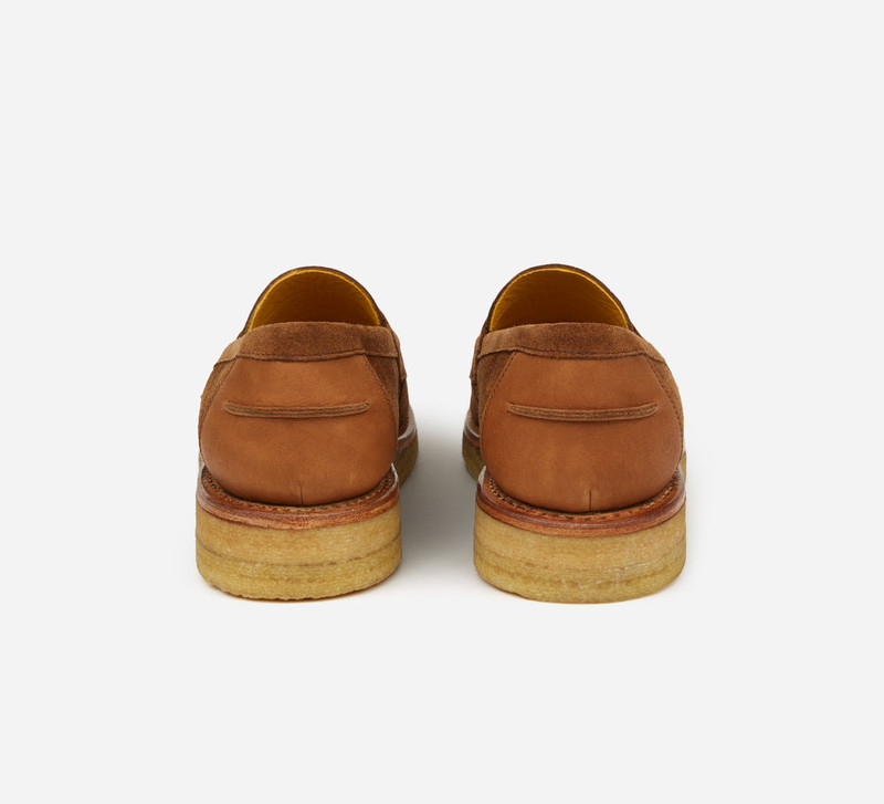 Crepe Wedge Loafer - Tan Snuff Suede 3