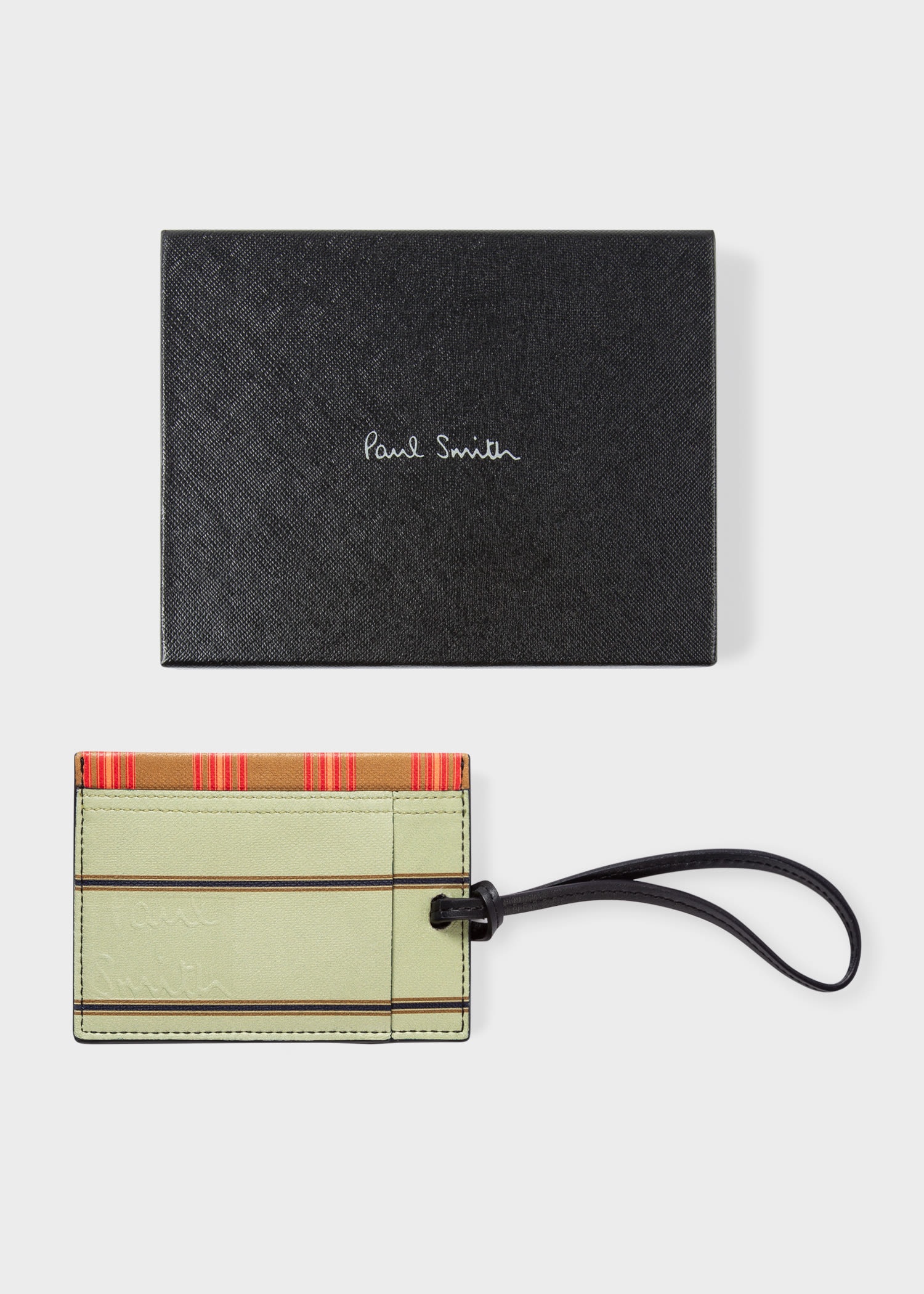 Patchwork Stripe Lanyard Wallet - 5
