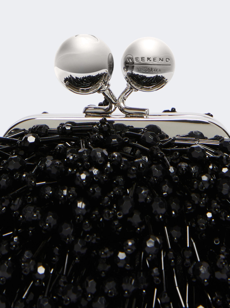 Satin and sequin Nano Pasticcino Bag - BLACK 4