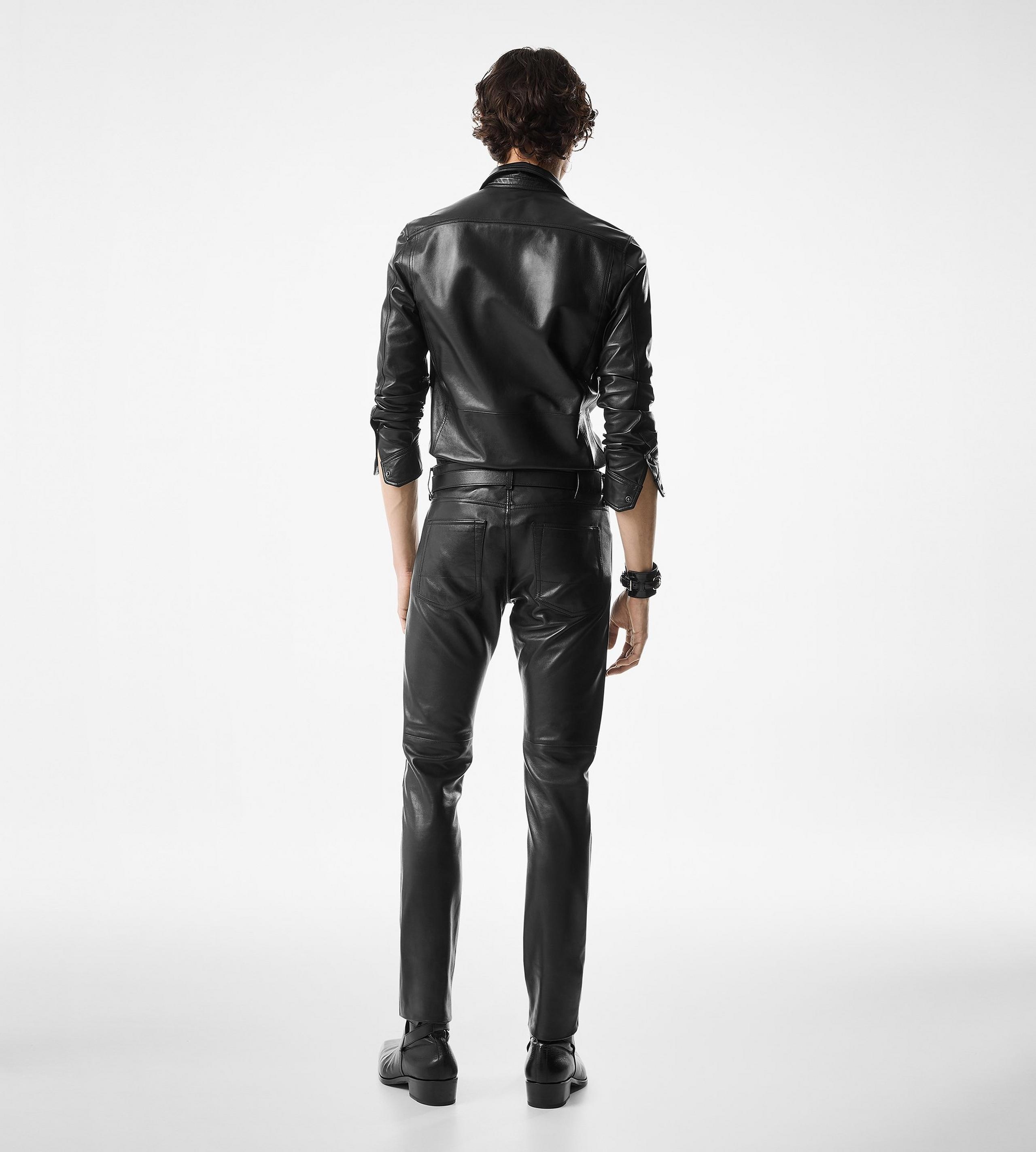 SHINY NAPPA PLONGE WESTERN SHIRT - 4
