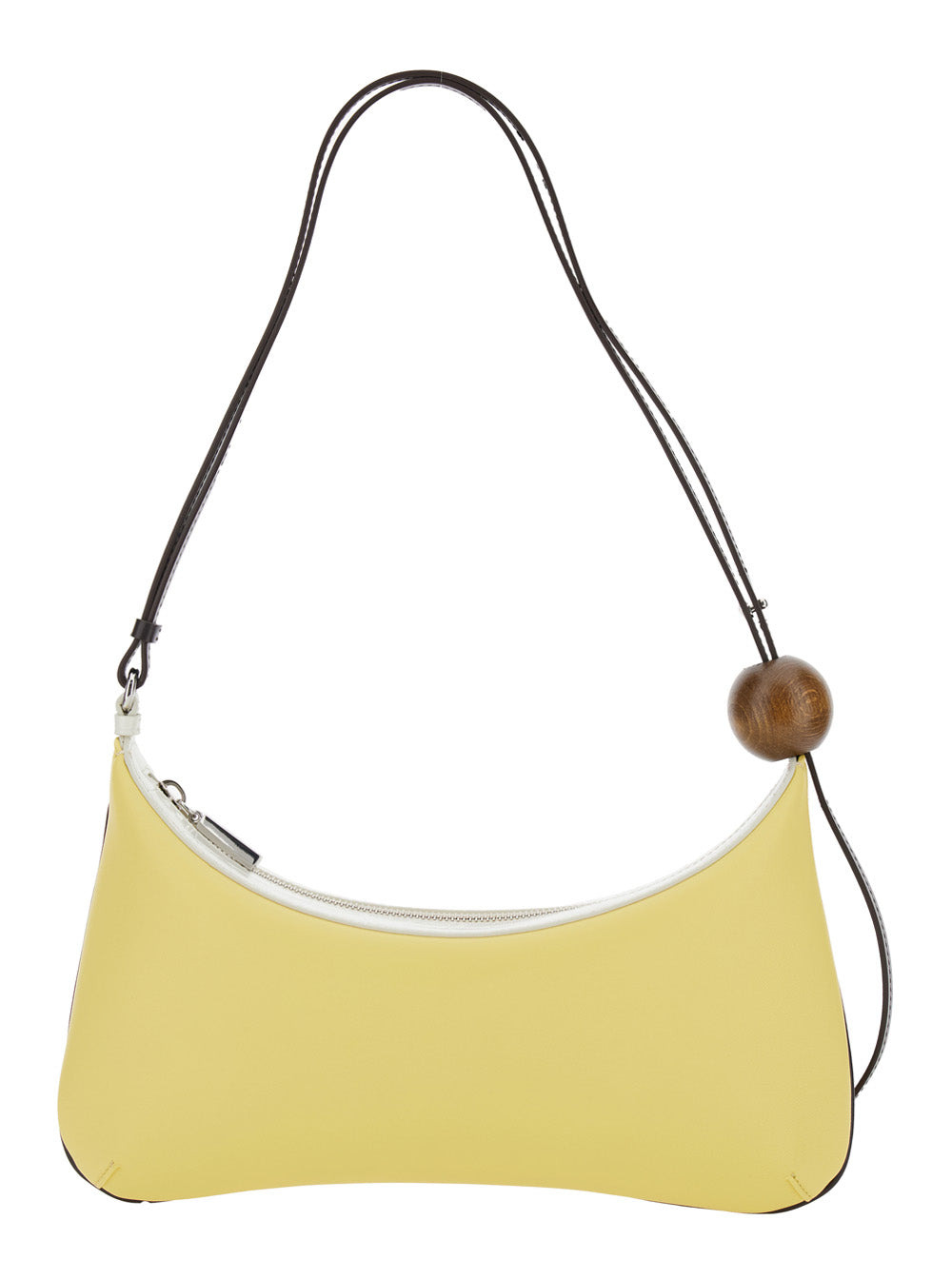 Jacquemus Women 'Le Grand Bisou Perle' Yellow Shoulder Bag With Adjustable Shoulder Strap And Front  - 4