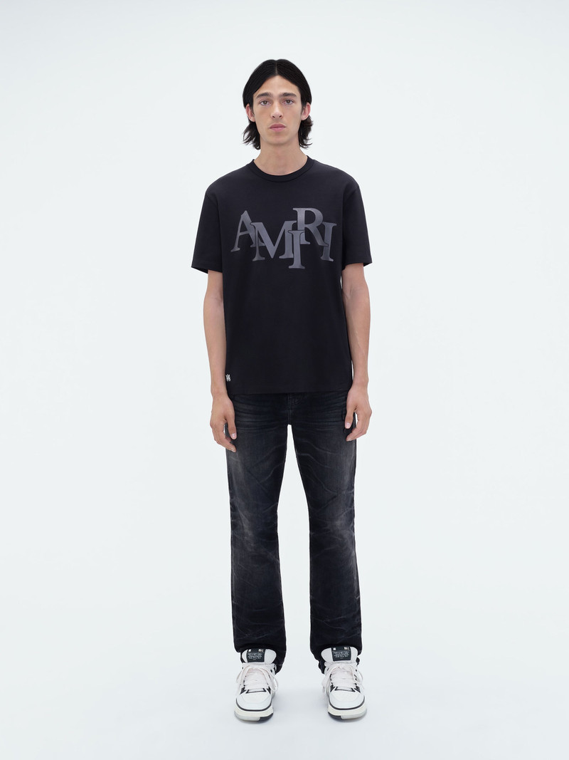 AMIRI STAGGERED LOGO TEE 2