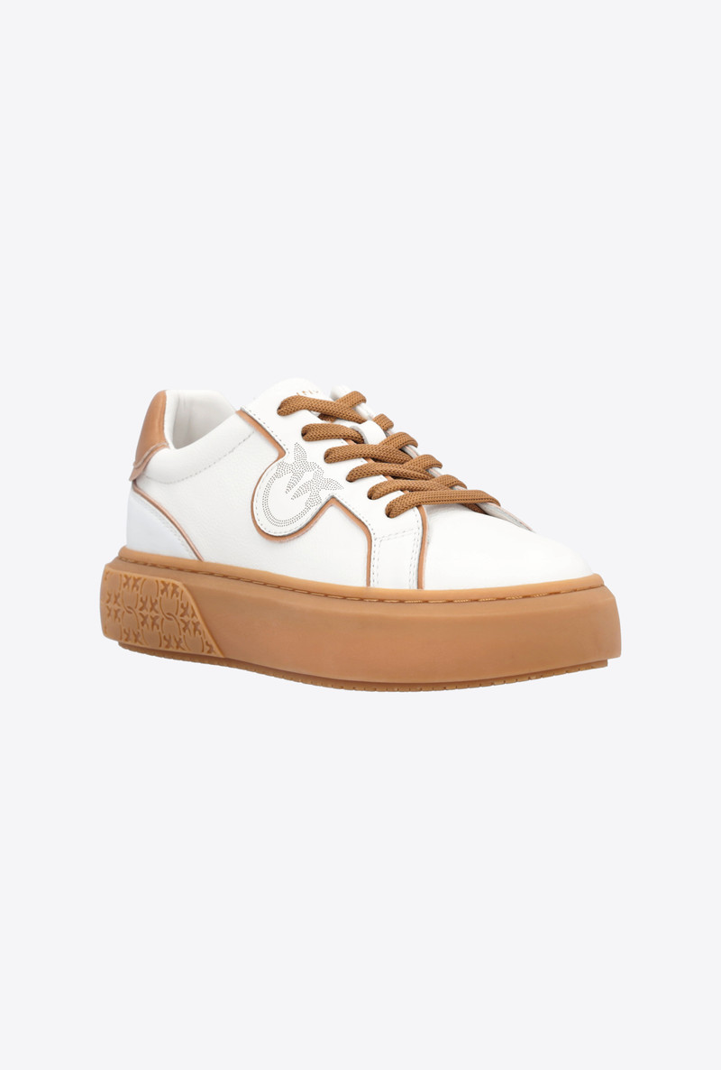 PINKO LEATHER SNEAKERS WITH CONTRASTING DETAILS outlook