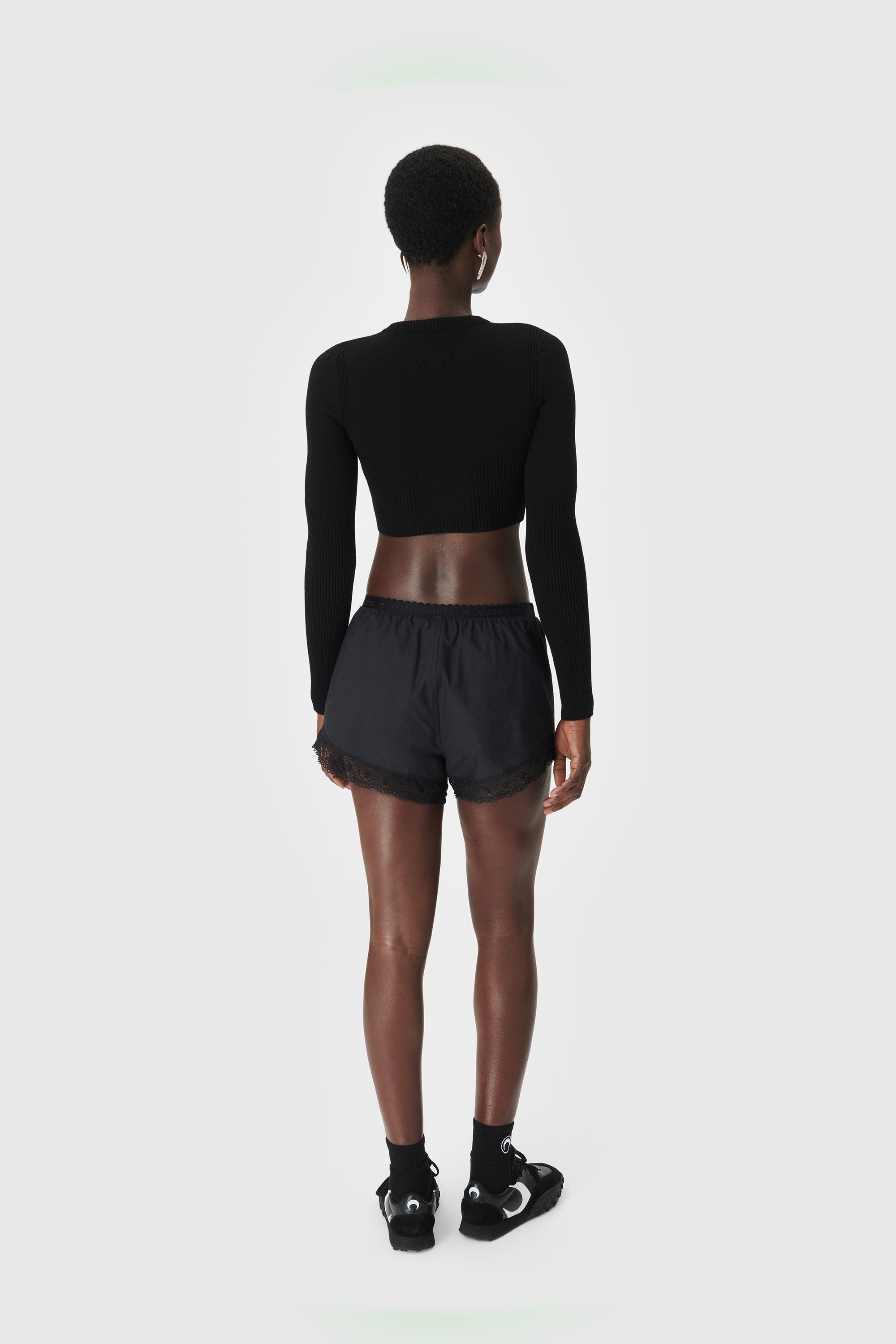 Rib Knit Cropped Top - 3