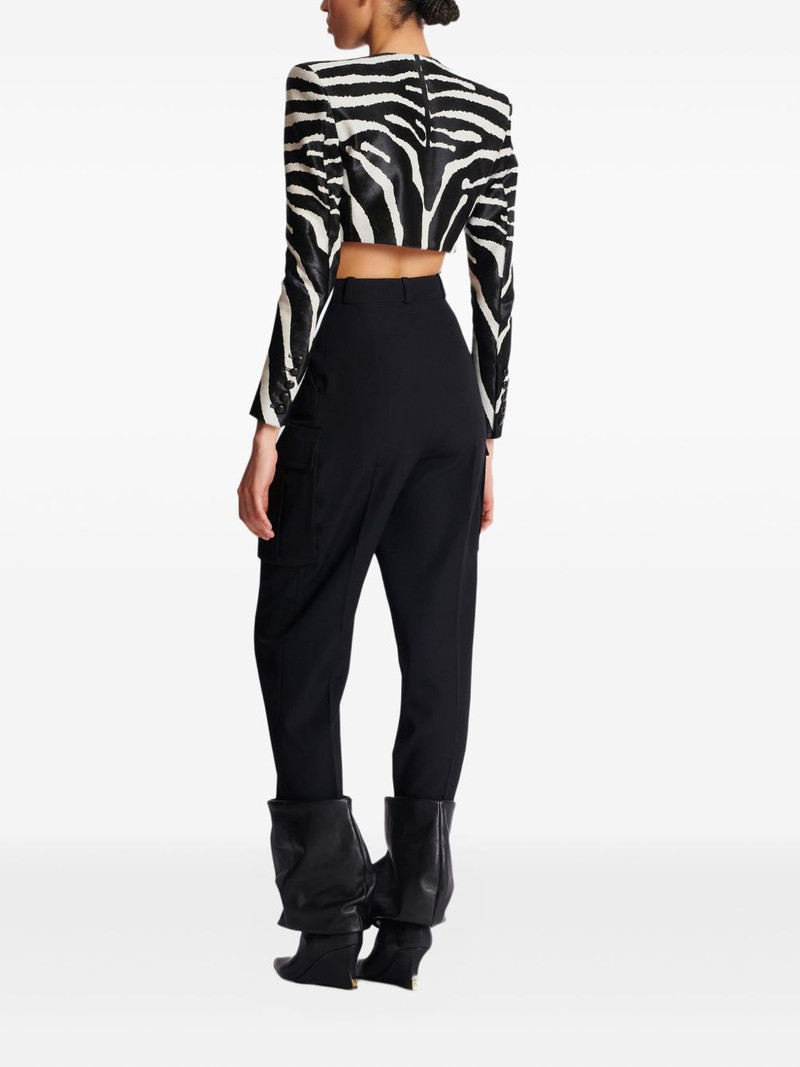 zebra-print zipped jacket 3