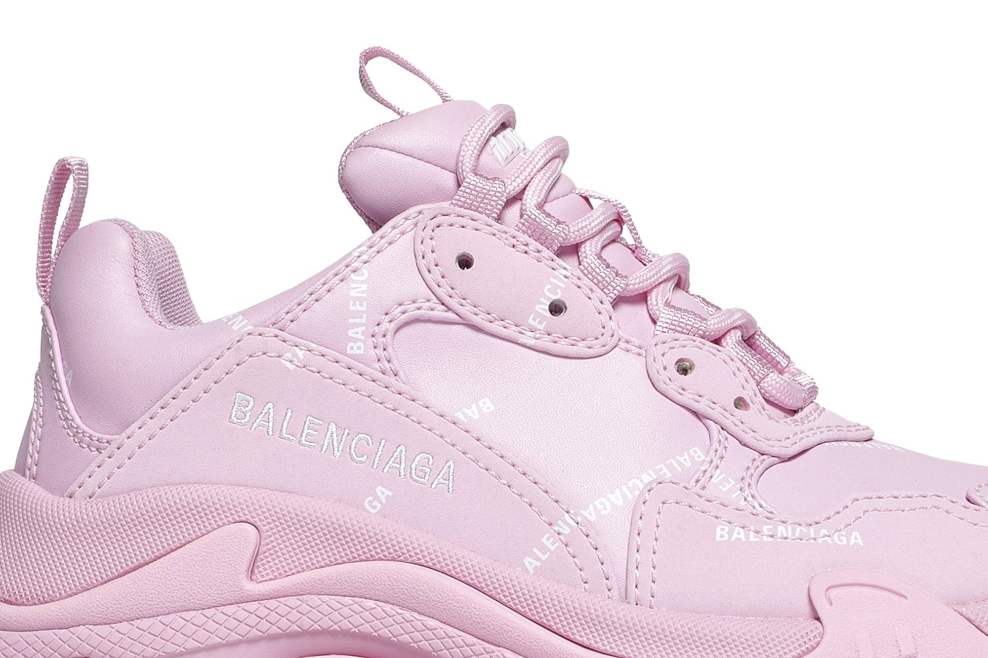 Balenciaga Wmns Triple S Sneaker 'Allover Logo - Pink' - 2