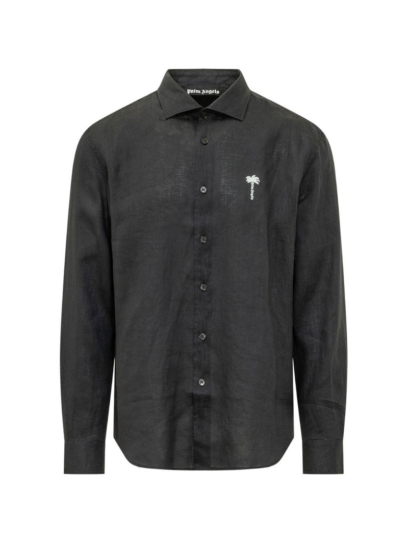 logo-embroidered shirt 1