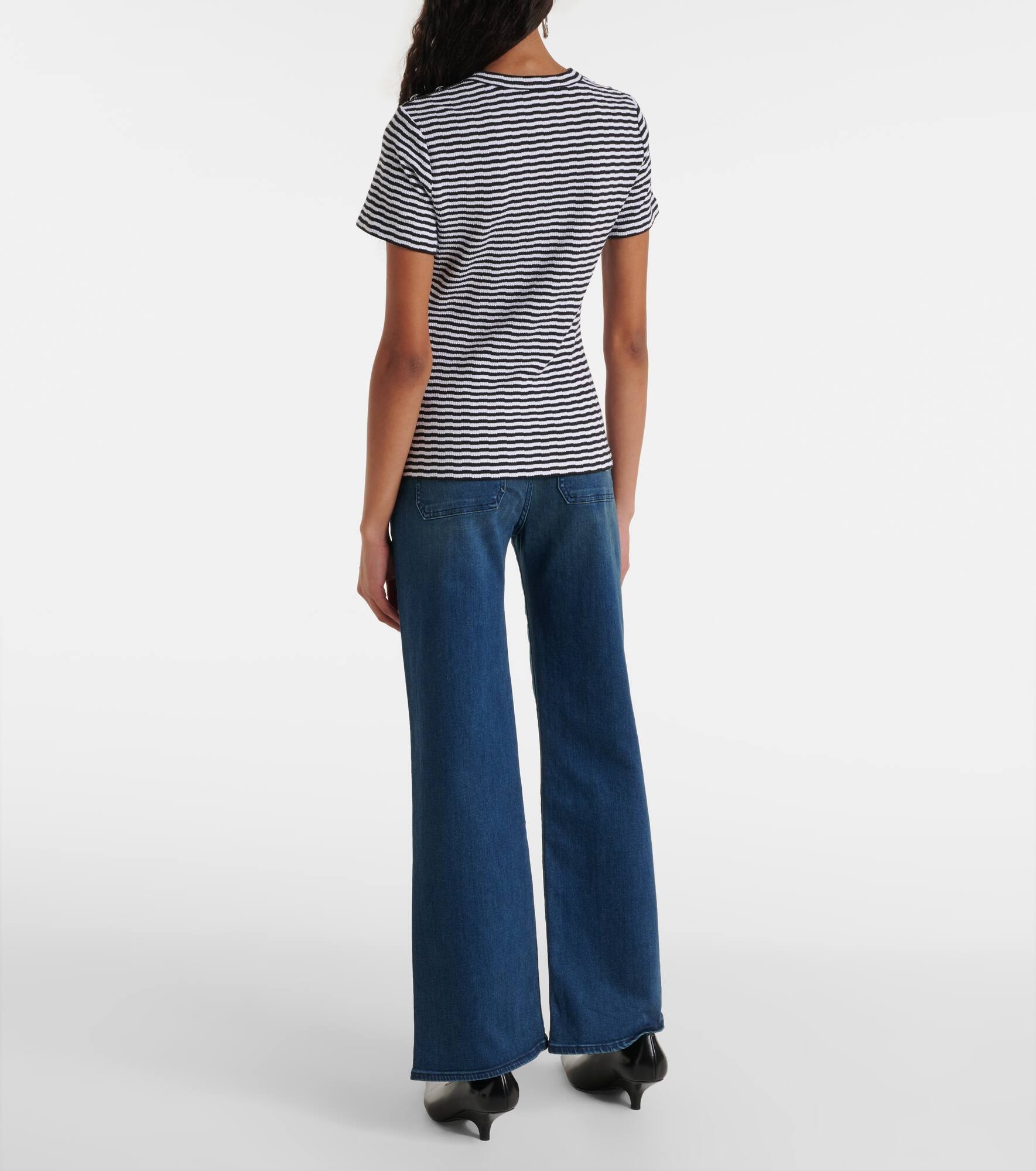 Draya striped cotton-blend T-shirt - 3