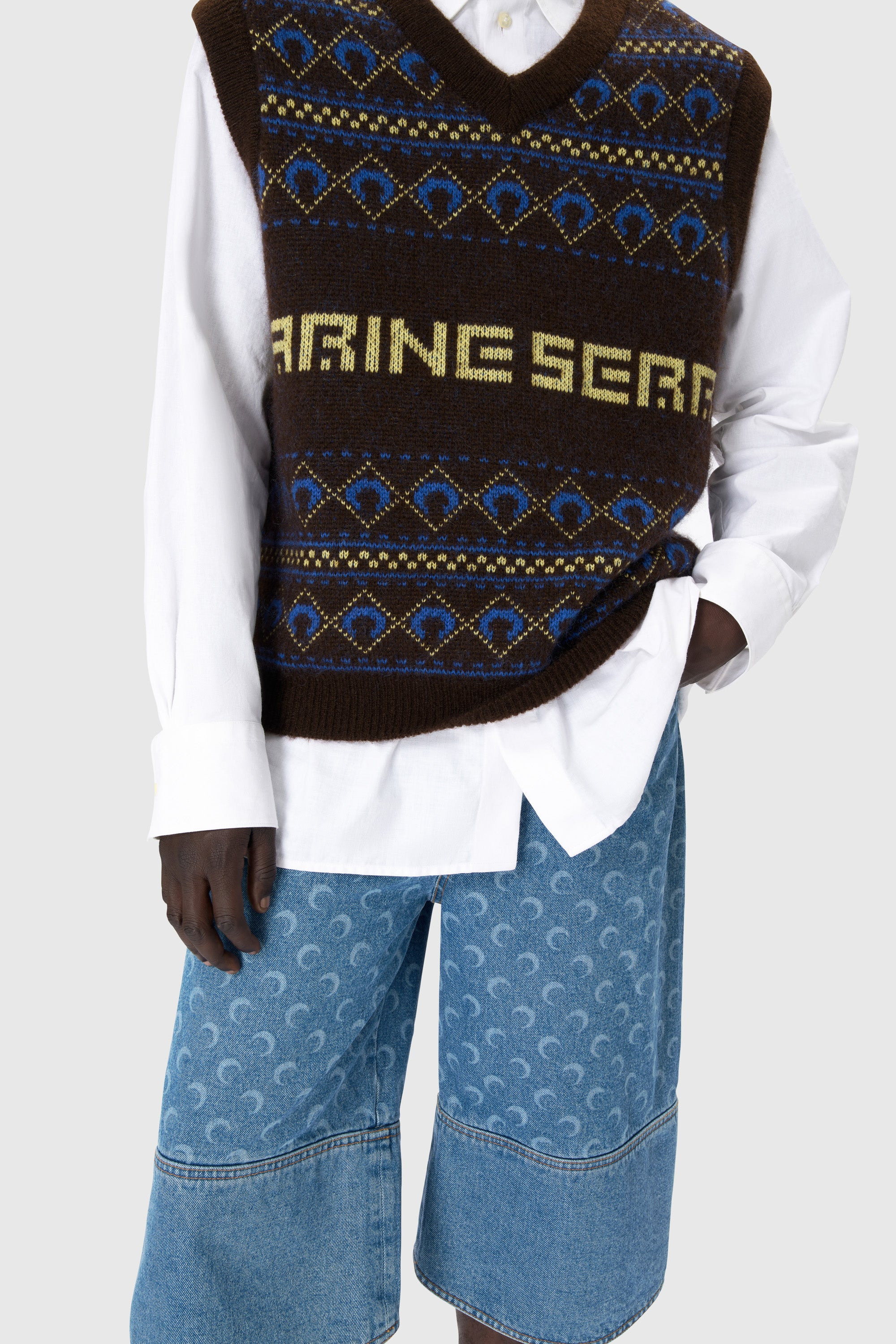 Marine Serre Jacquard Knit Vest - 3