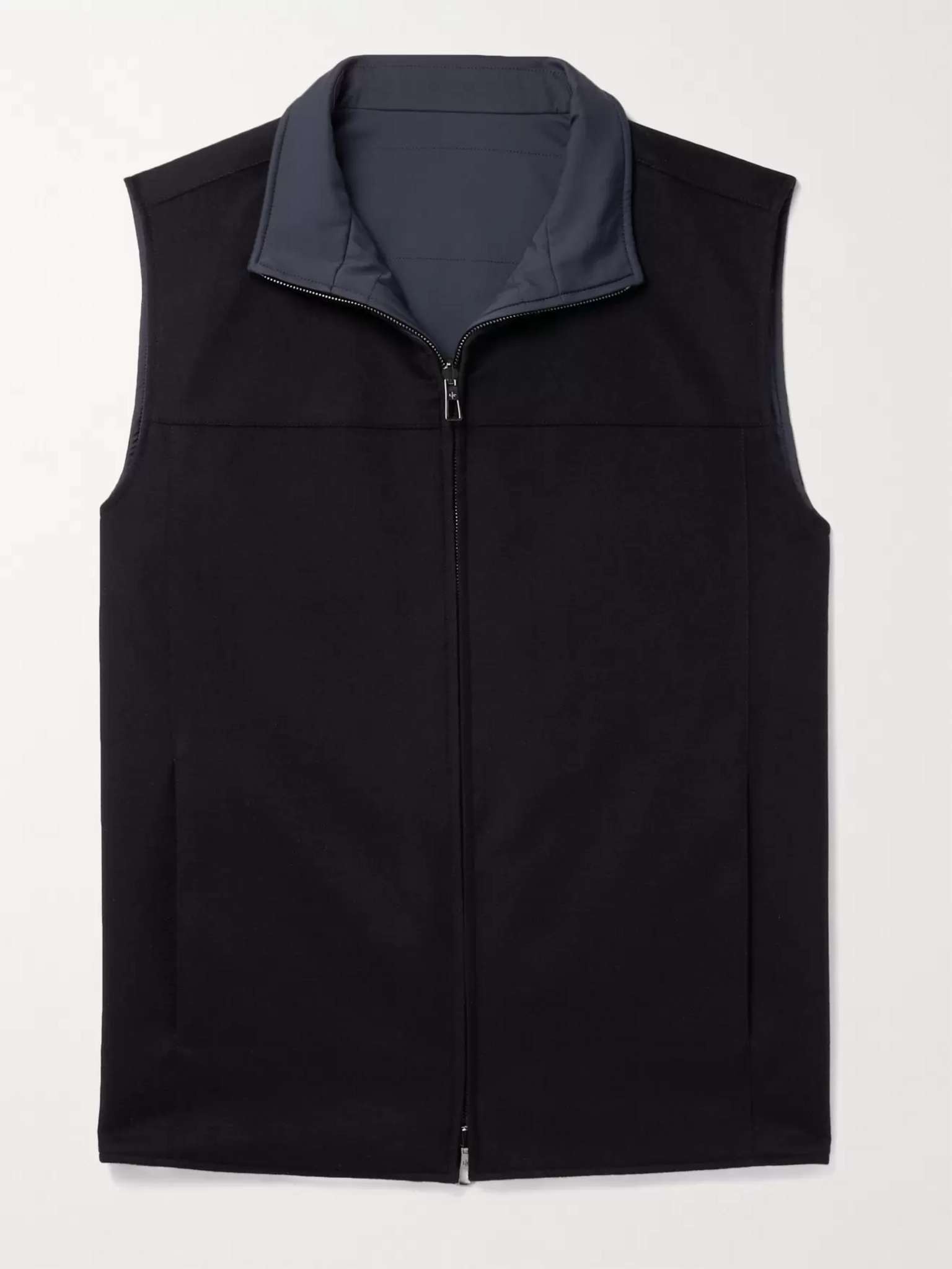 Slim-Fit Reversible Cashmere and Shell Gilet - 1