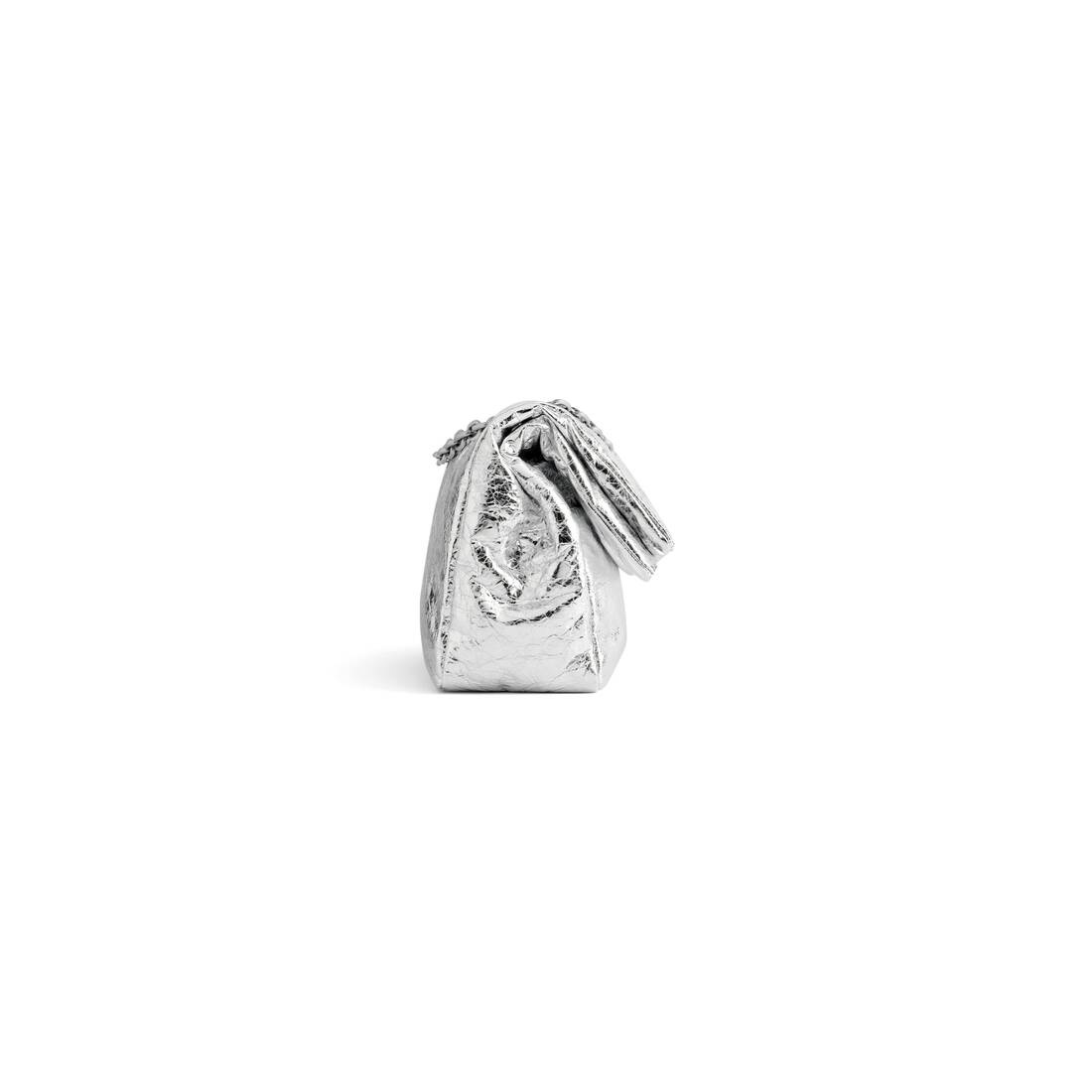 Women's Monaco Small Chain Bag Metallized  in Silver - 3