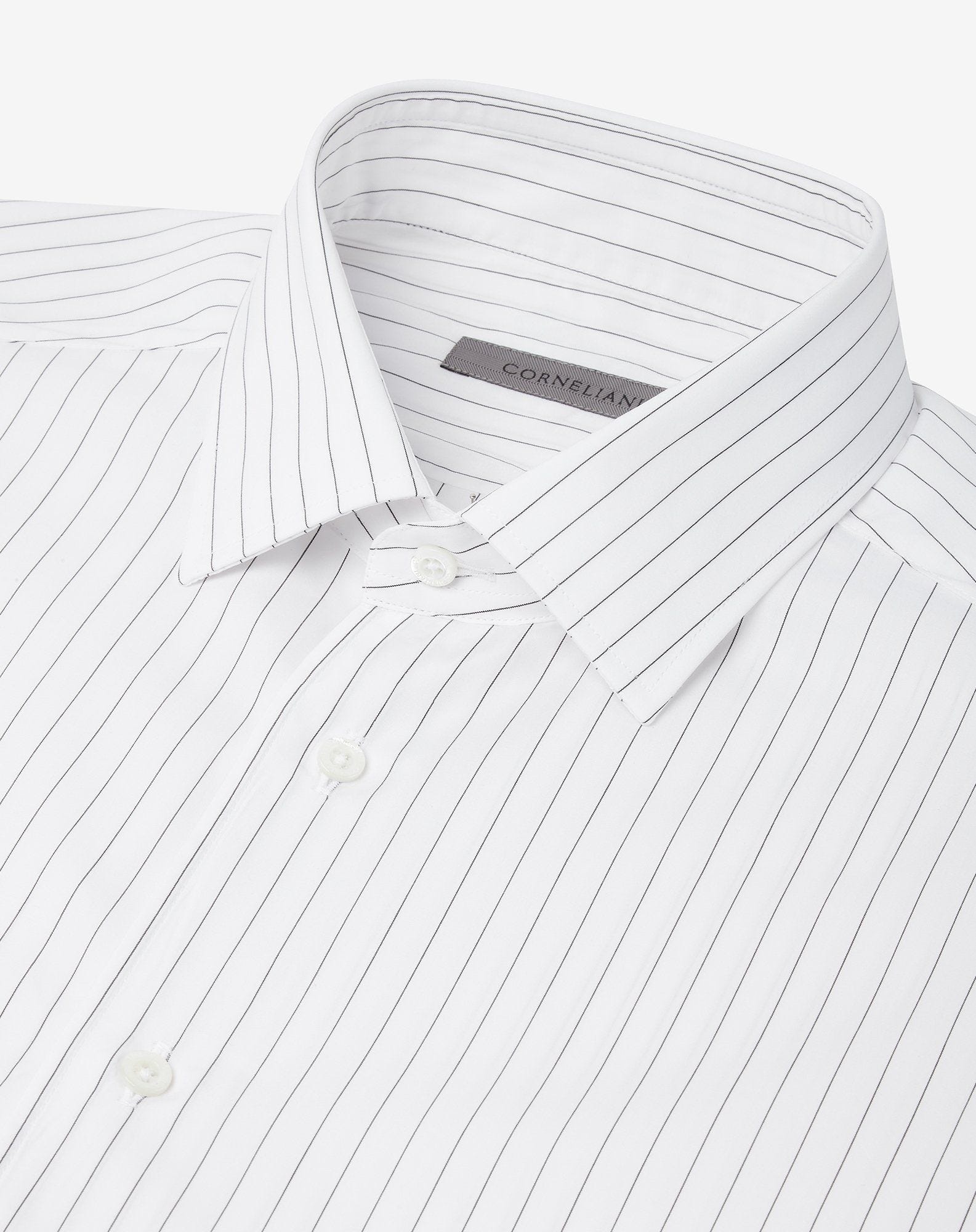 Cotton poplin shirt with black stripes - 4