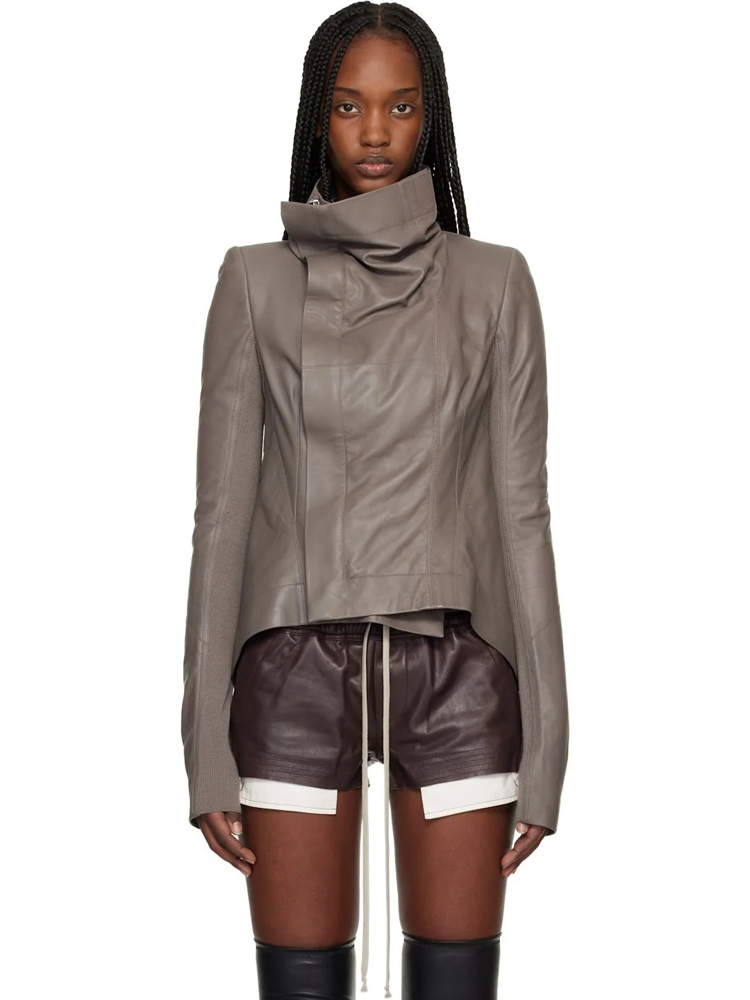 Gray Temple Naska Leather Jacket - 1