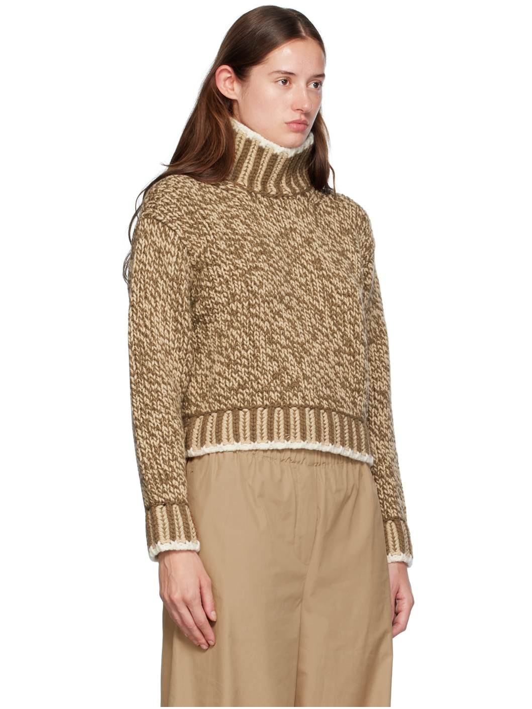 Beige Wool Turtleneck - 2