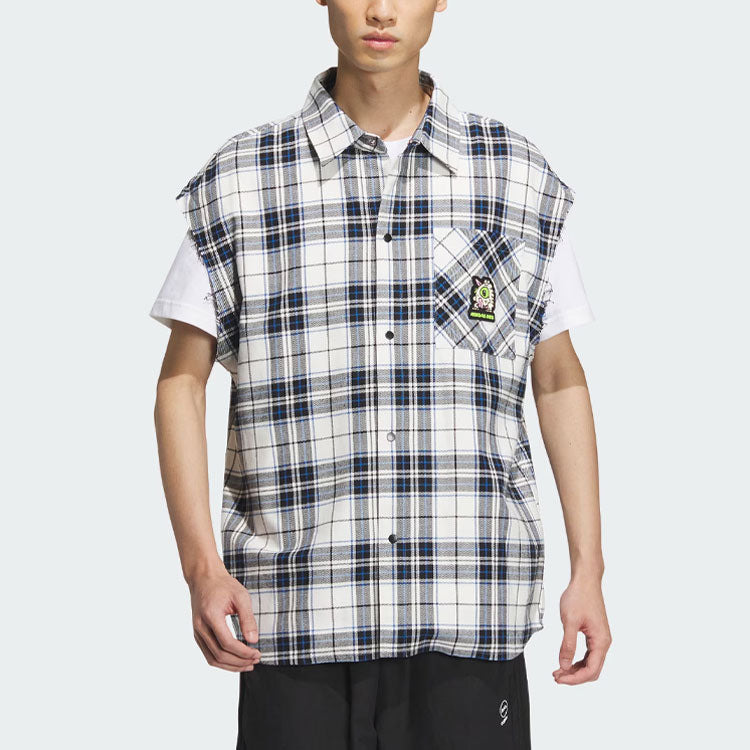adidas Neo Casual Detachable Sleeve Shirt 'White Black' IK5155 - 6