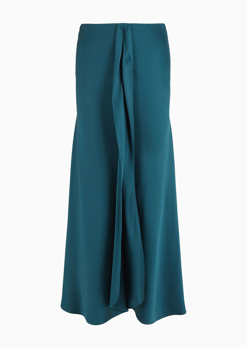 Midi skirt in double-sided silk satin - 1