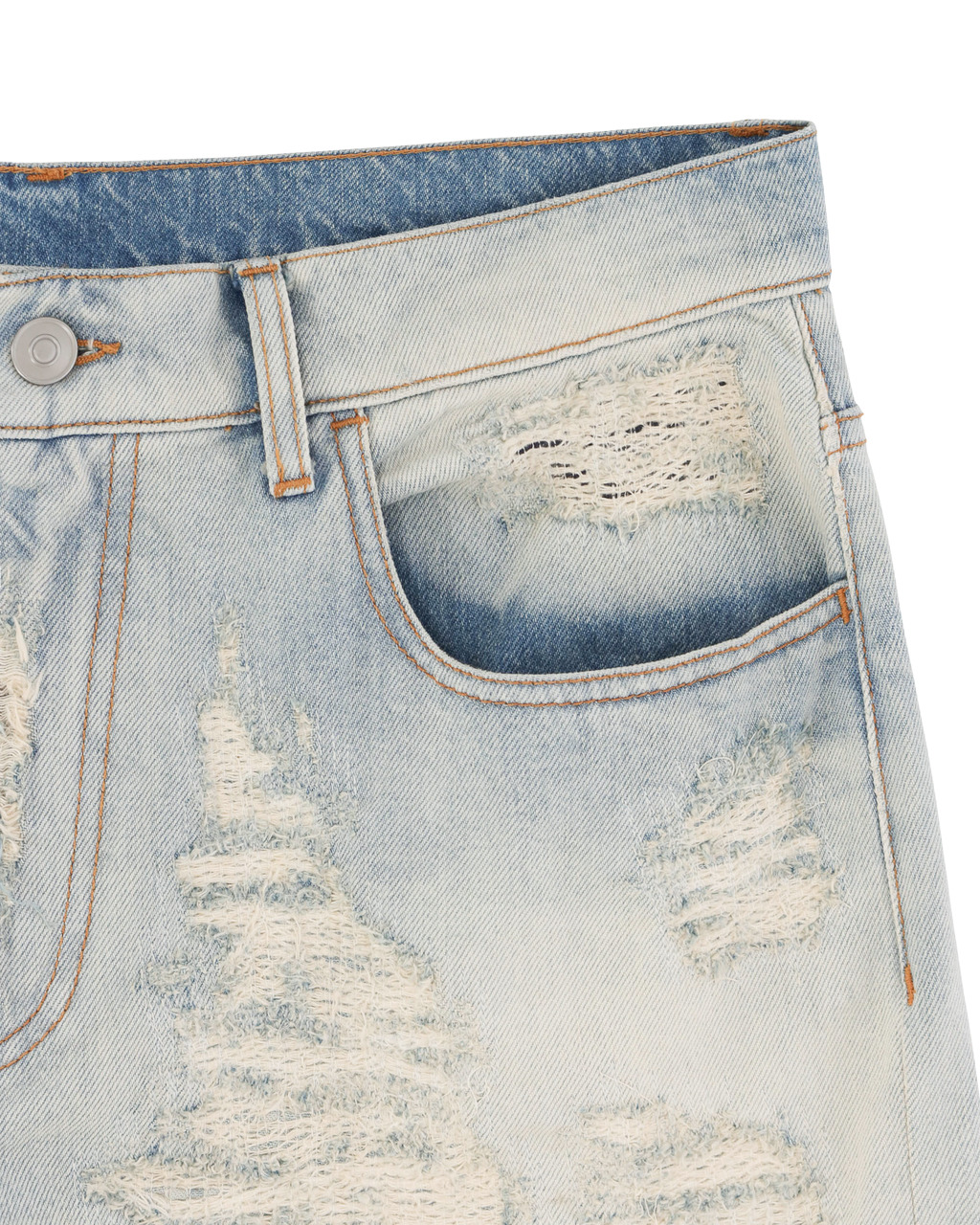 DESTROYED EMBROIDERY JEAN - 10