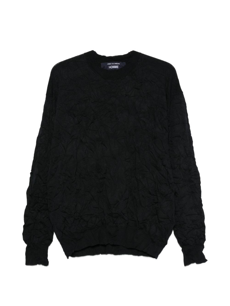 crinkled-effect sweater 1