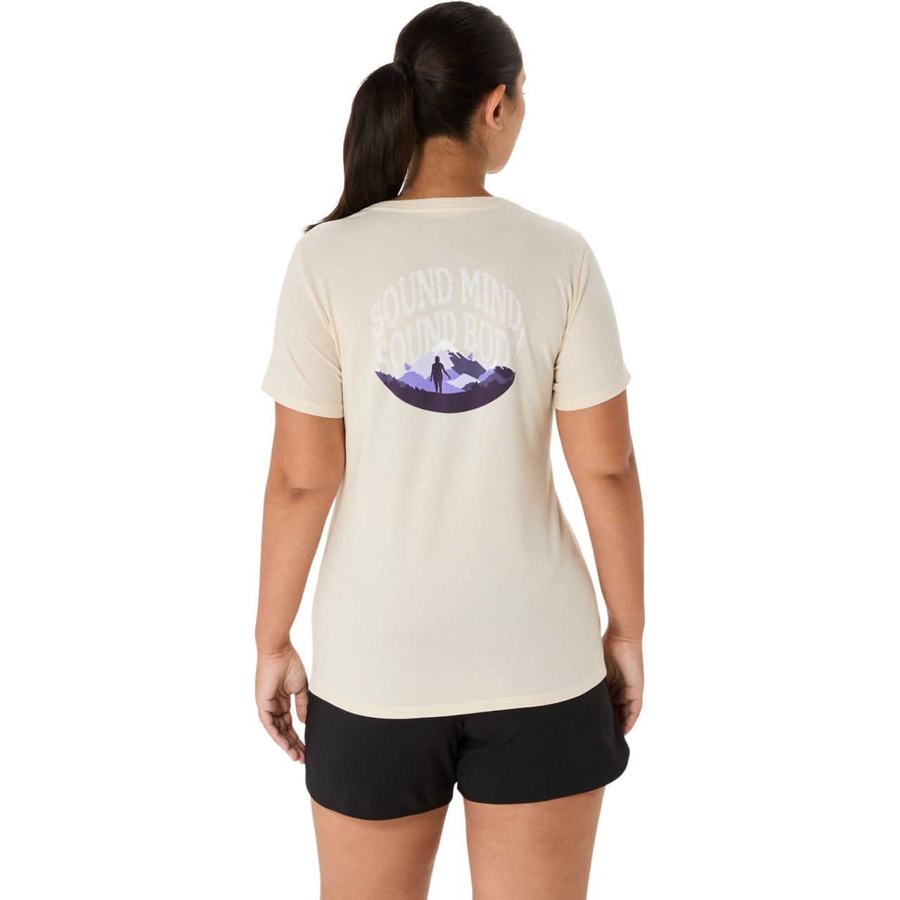WOMEN'S ASICS NATURE V-NECK SHORT SLEEVE TEE - 2