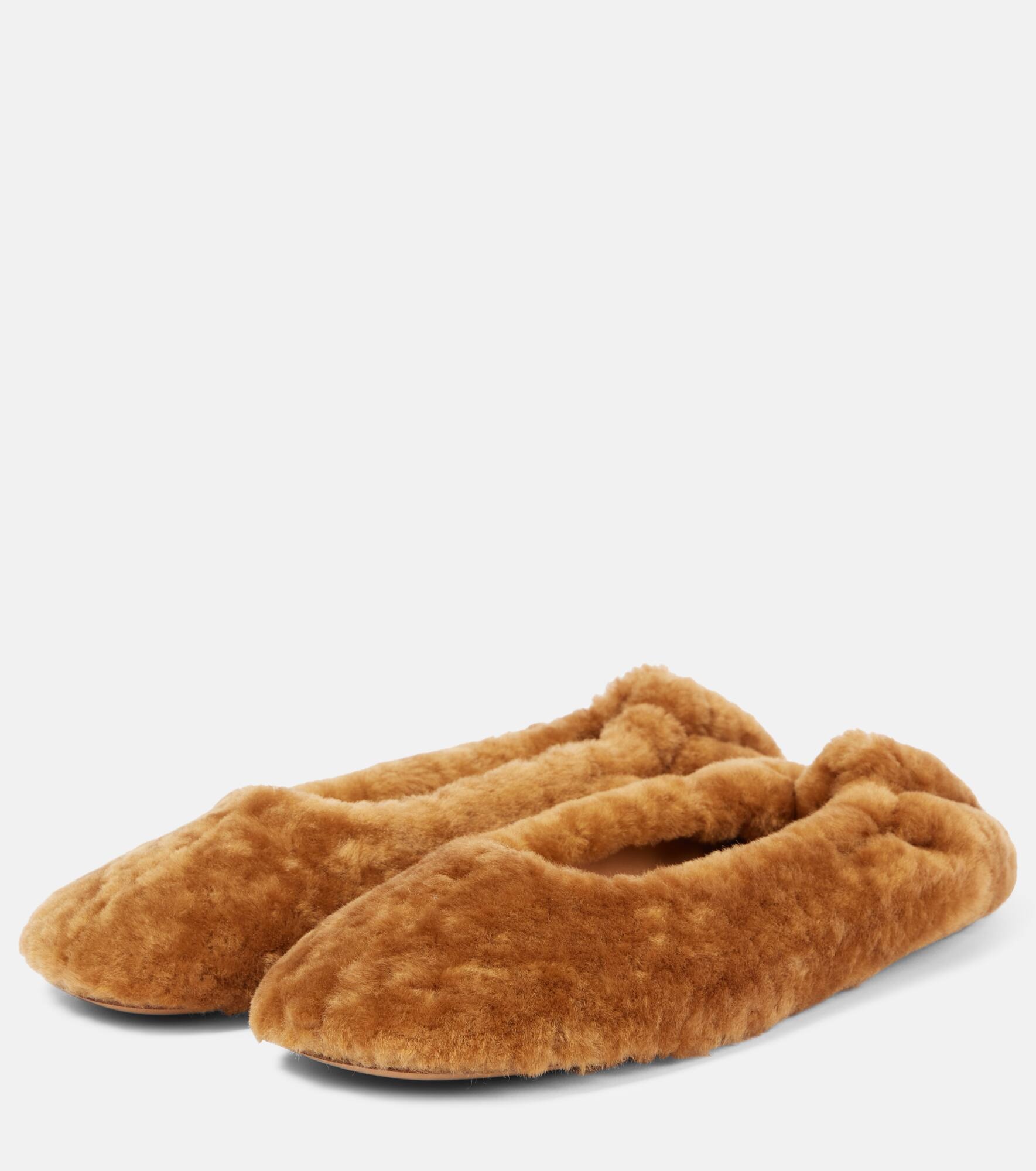 Shearling ballet flats - 4