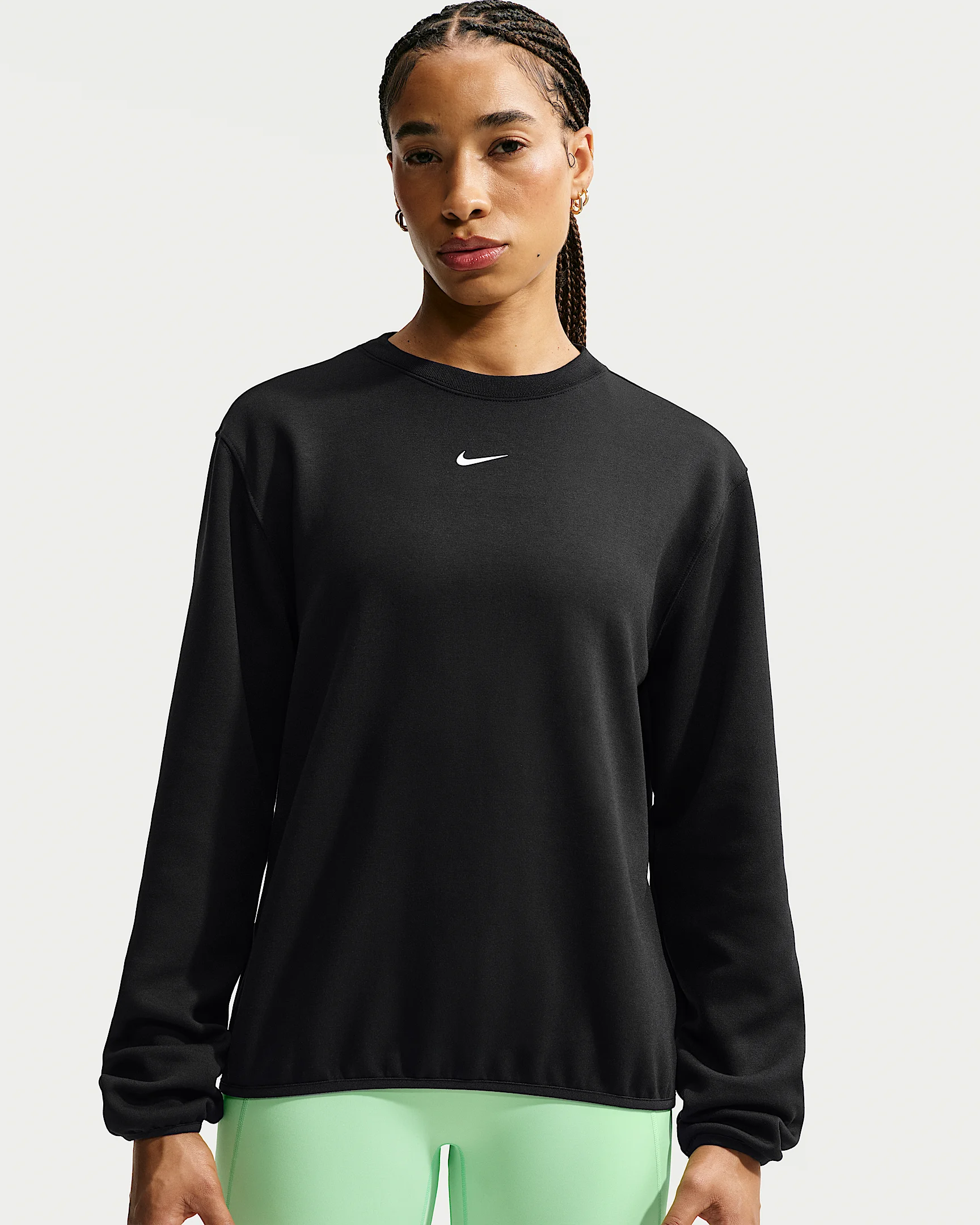 Nike Studio Fleece Sport Women's Dri-FIT Crew-Neck Sweatshirt - 1
