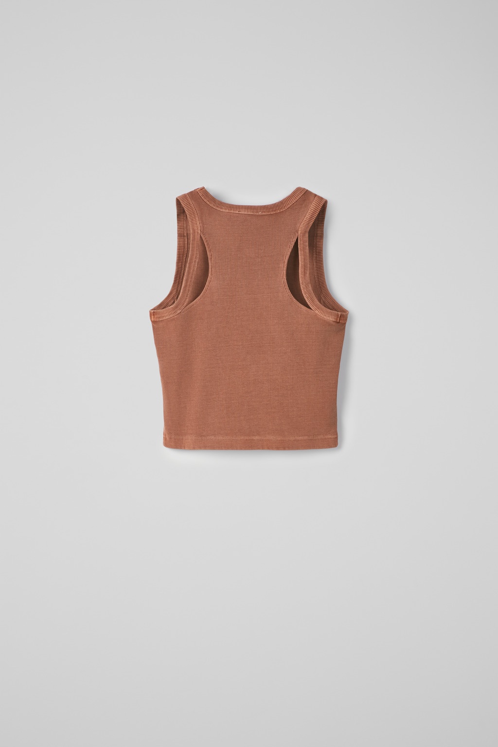 Terracotta Ribbed Tank Top - 4