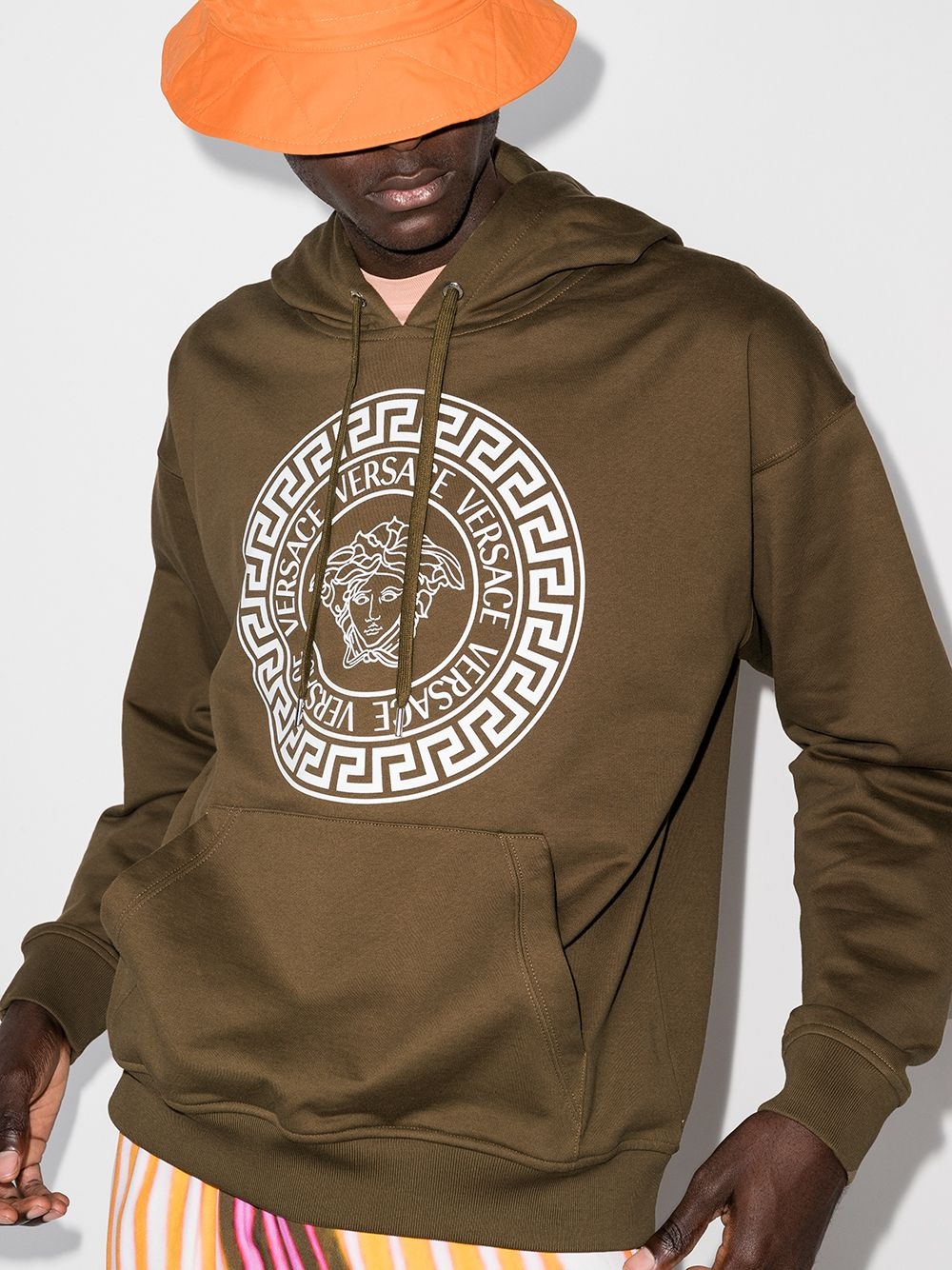 Medusa drawstring hoodie - 2