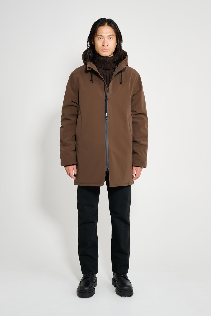 Stutterheim Stockholm Matte Winter Coat Dark Brown outlook