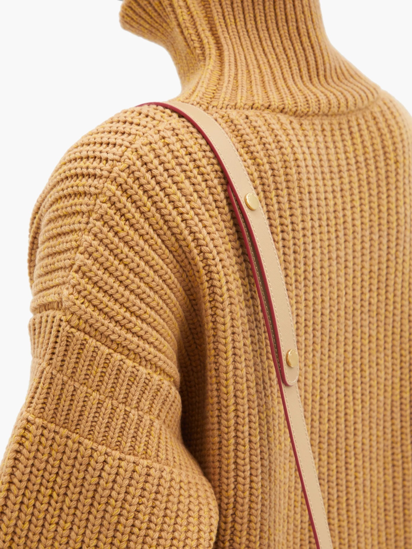 Roll-neck ribbed wool sweater - 3