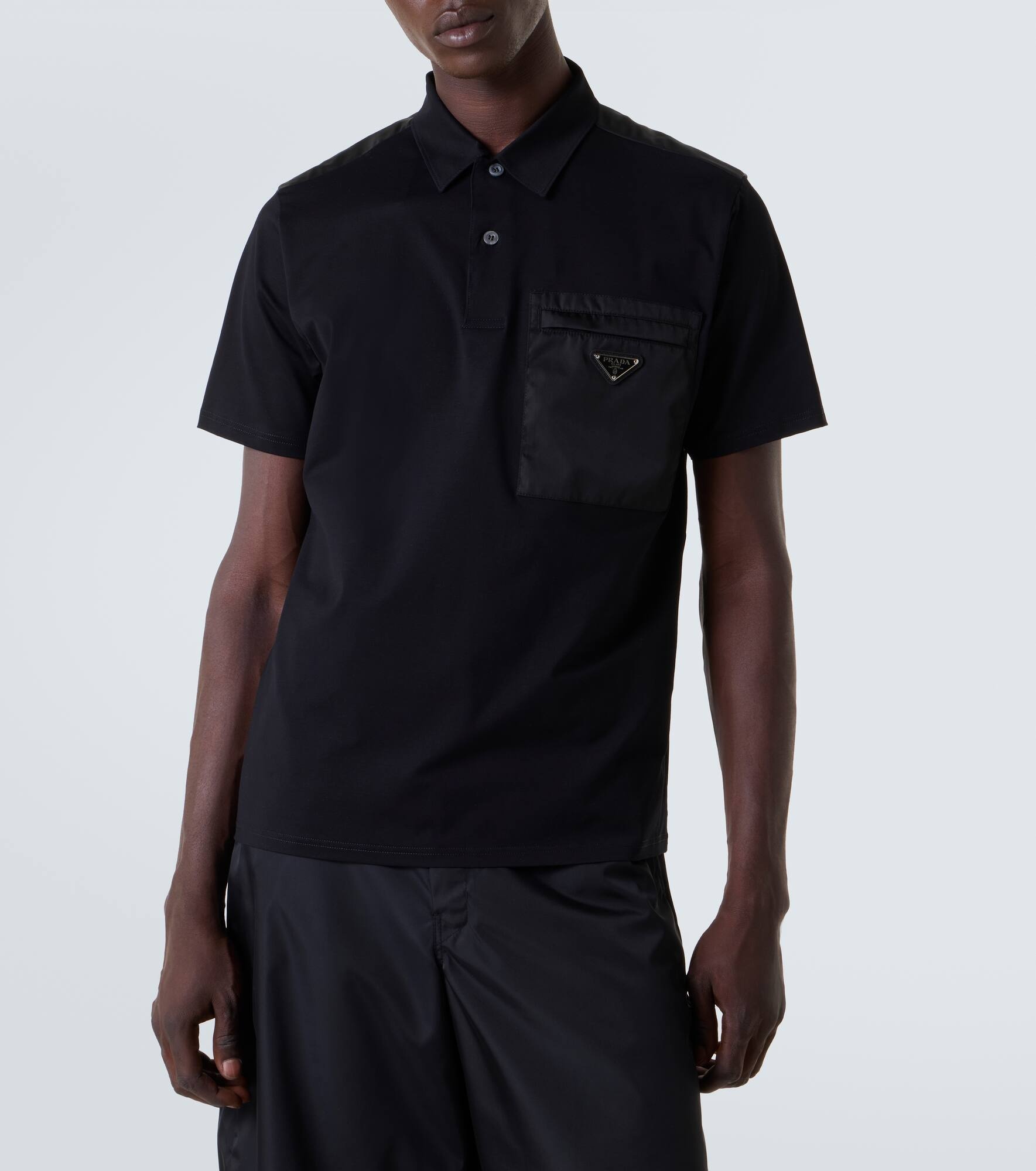 Re-Nylon cotton-blend polo shirt - 3