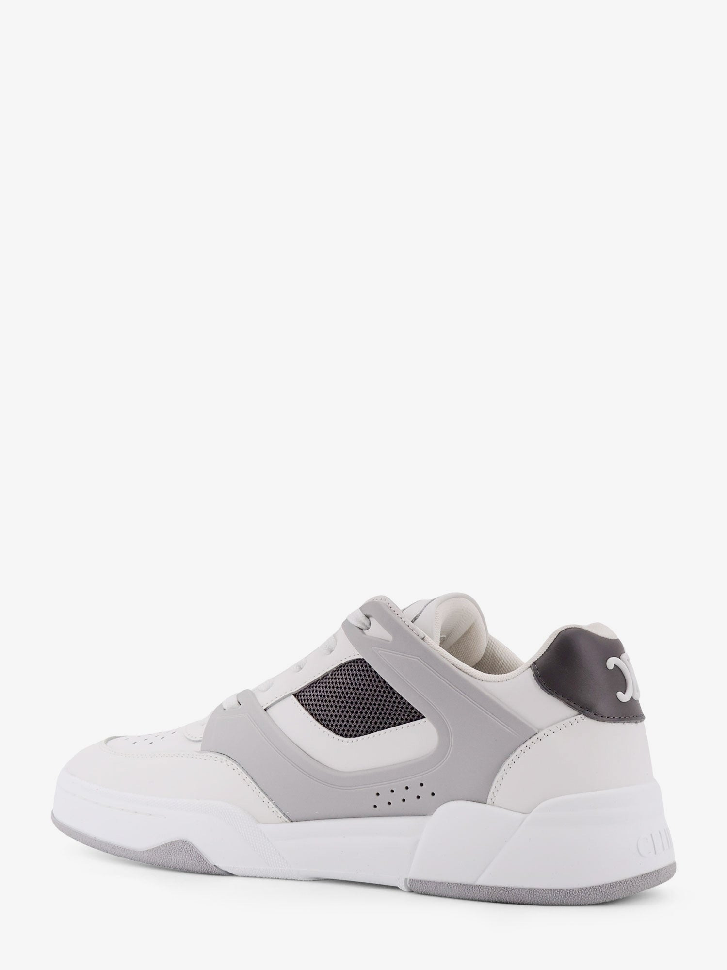 Celine Ct-09 Trainer Low-Top Leather Sneakers With Mesh Inserts - 3