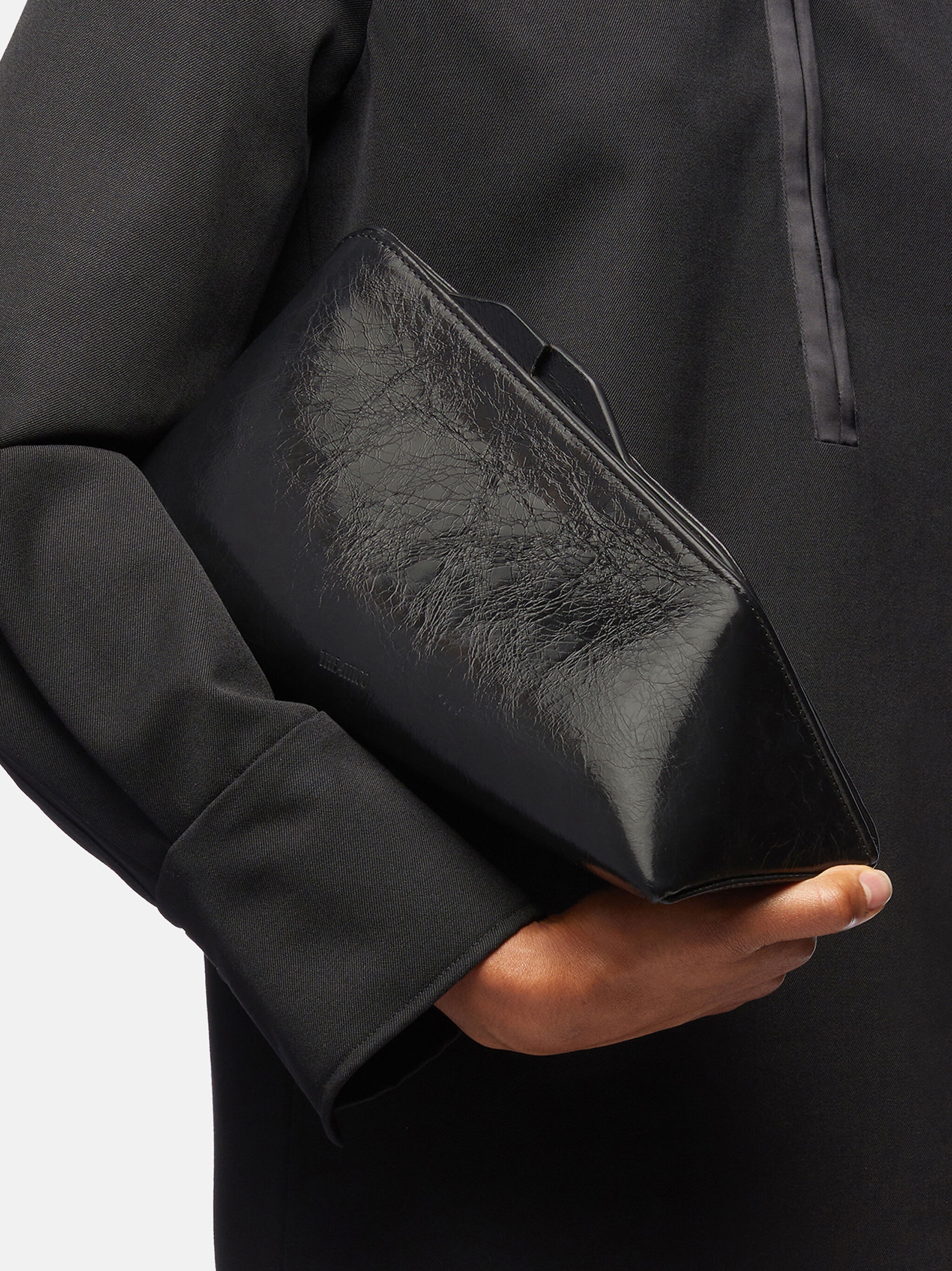 ''8.30 PM'' BLACK OVERSIZED CLUTCH - 2