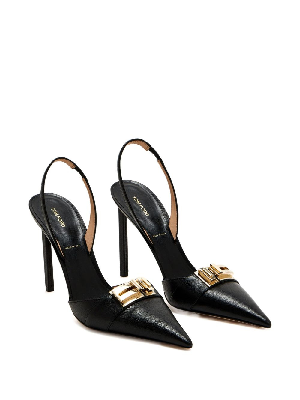 105mm buckle leather pumps - 2
