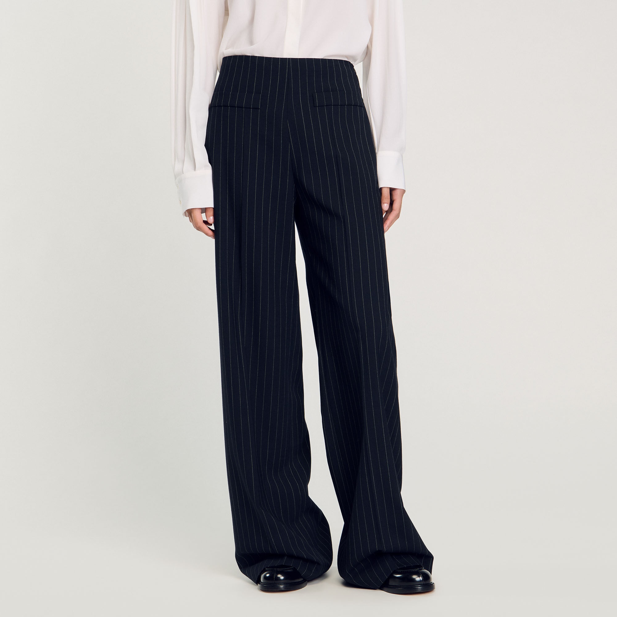 CHALK-STRIPED STRAIGHT-LEG TROUSERS - 5