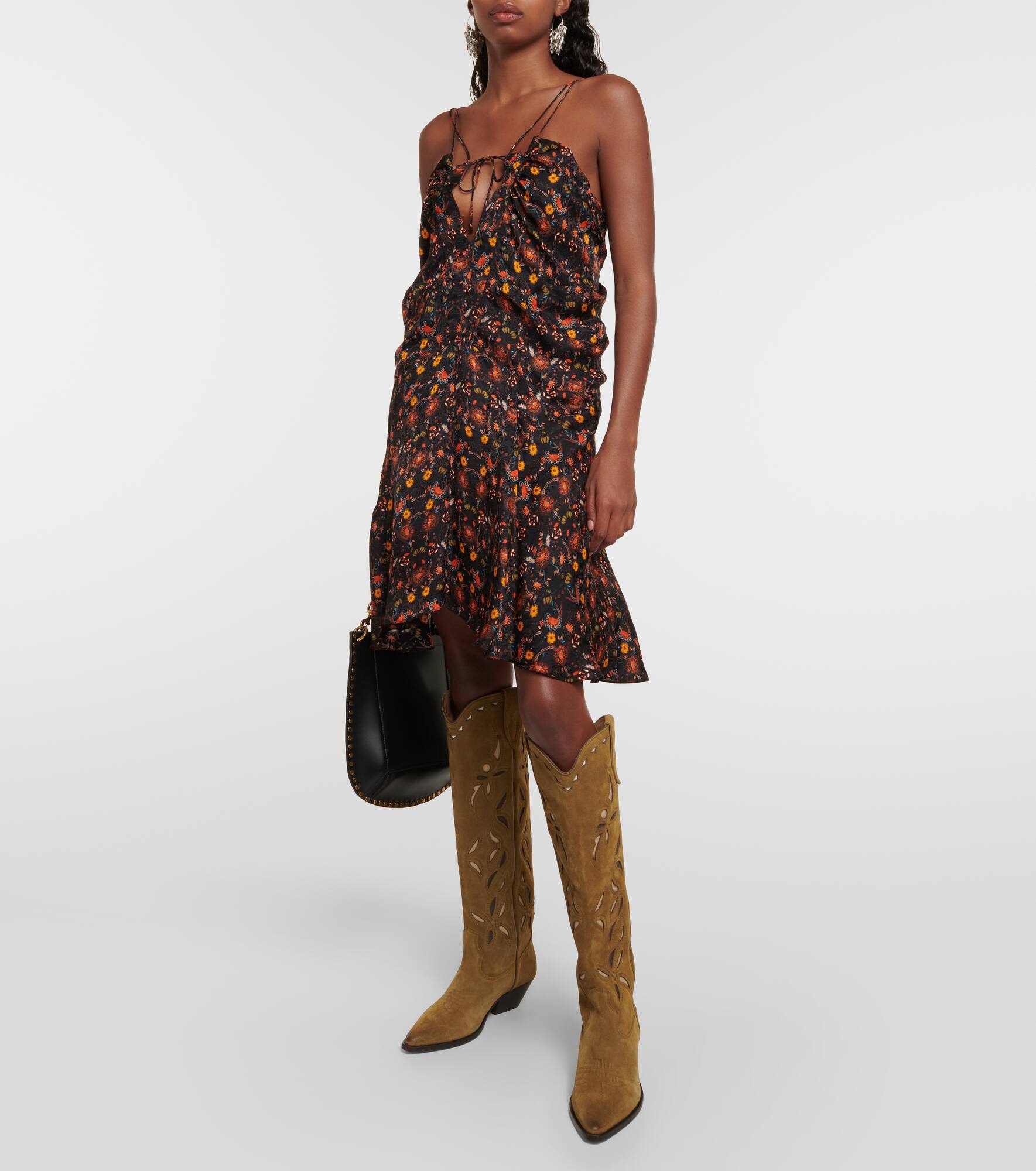 Denvee suede knee-high cowboy boots - 2