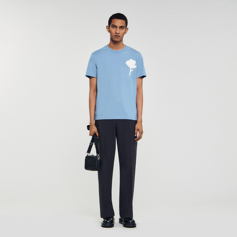 Sandro T-SHIRT WITH FLOWER PATCH outlook