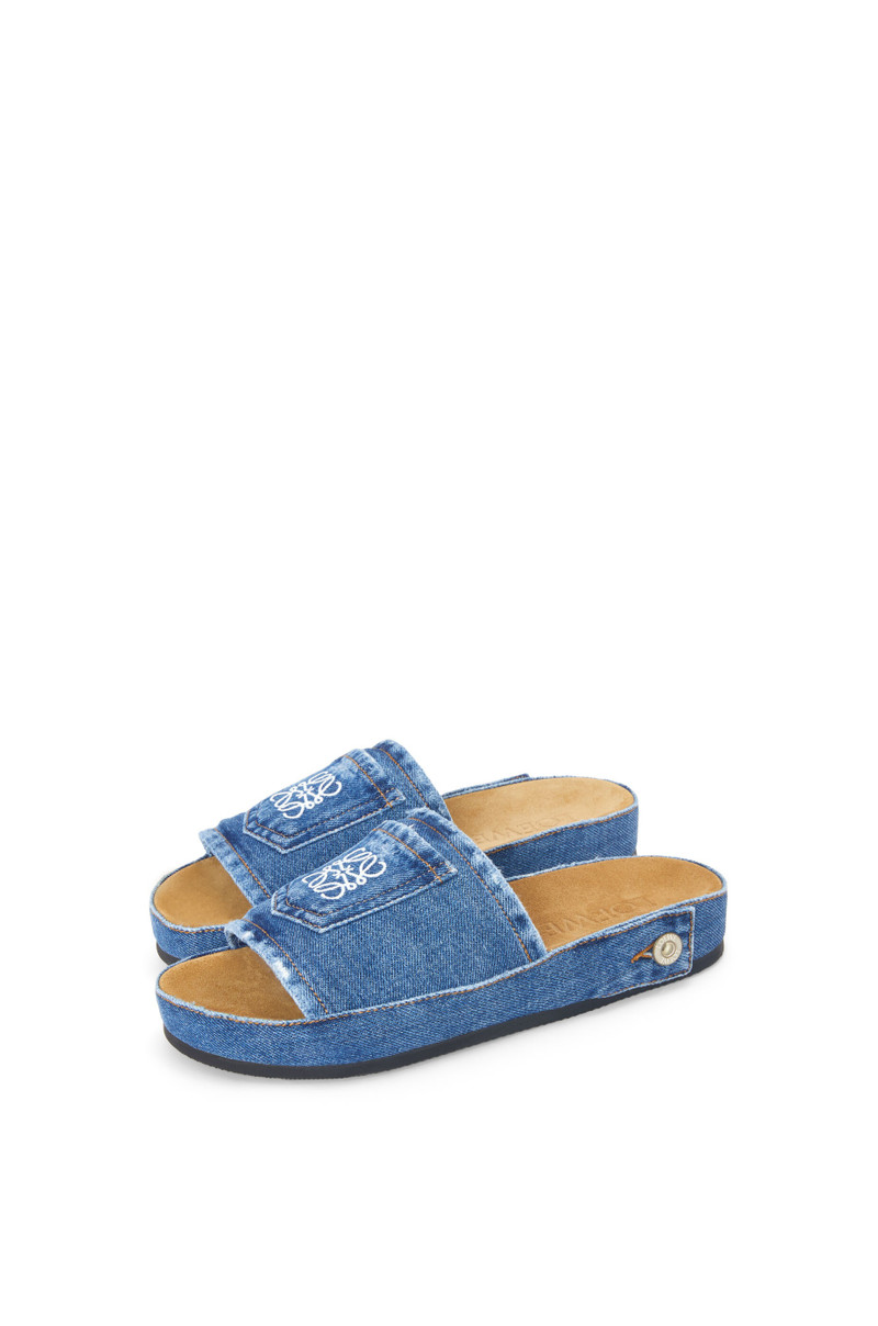 Loewe Deconstructed slide in denim outlook