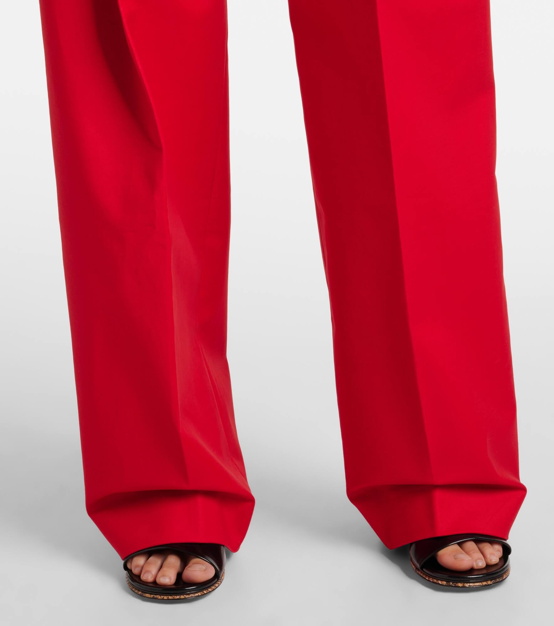 Curzio high-rise cotton-blend wide-leg pants - 5