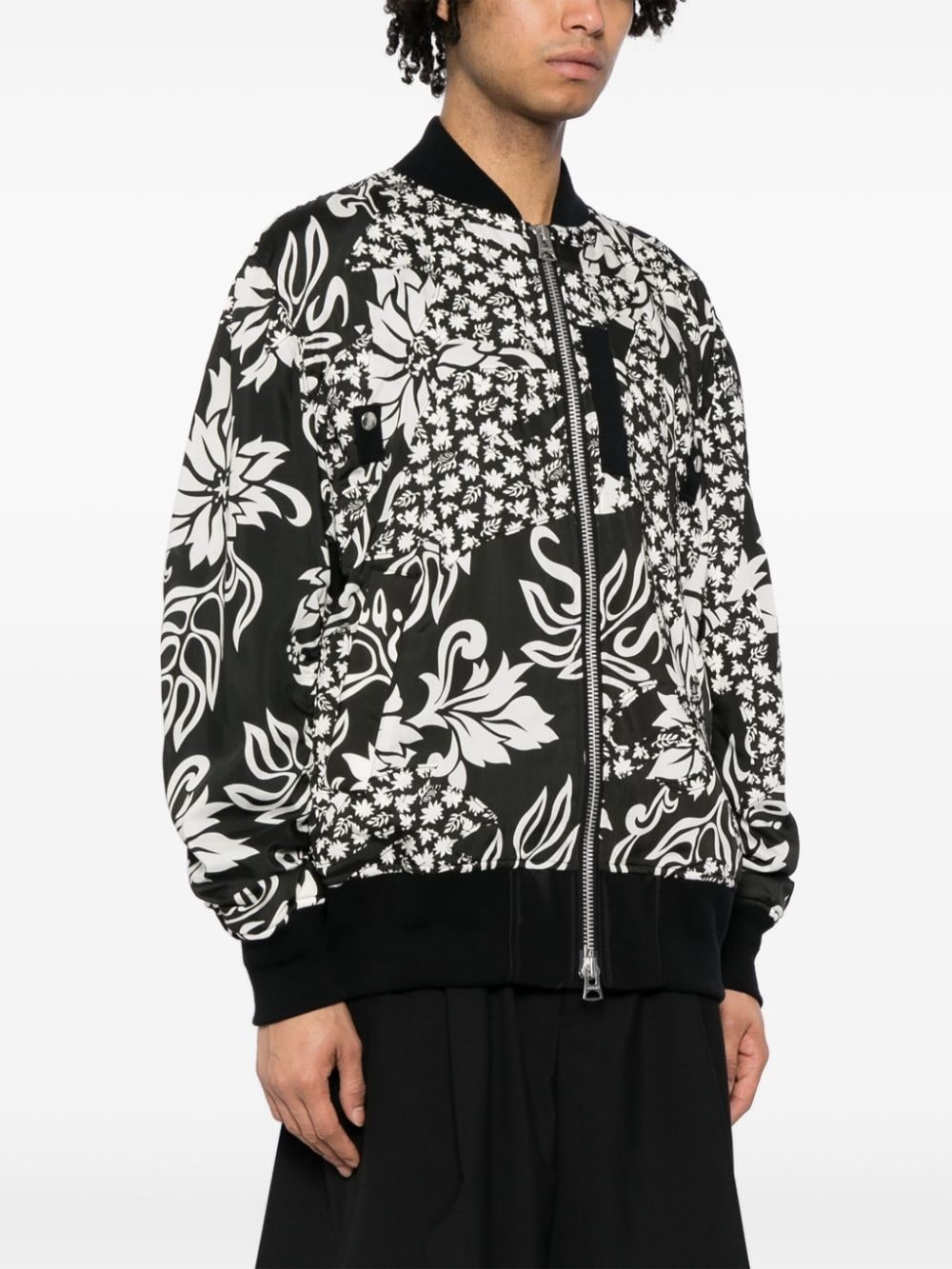 floral-print bomber jacket - 3