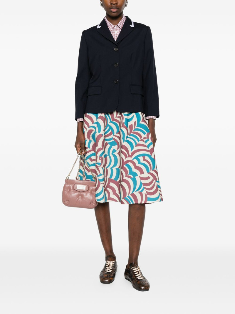 Marni Tropical contrast-trim blazer outlook