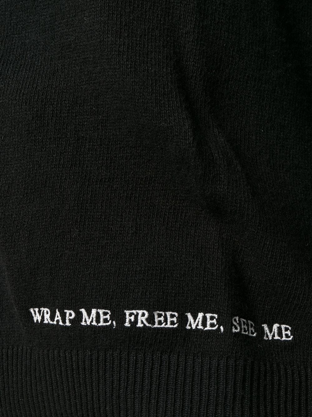 "Wrap Me. Free Me. See Me" feathered jumper - 5