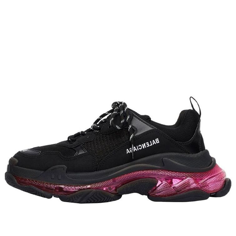 Balenciaga, 스페인 트리플 S Clear Sole 네온 핑크 - 1