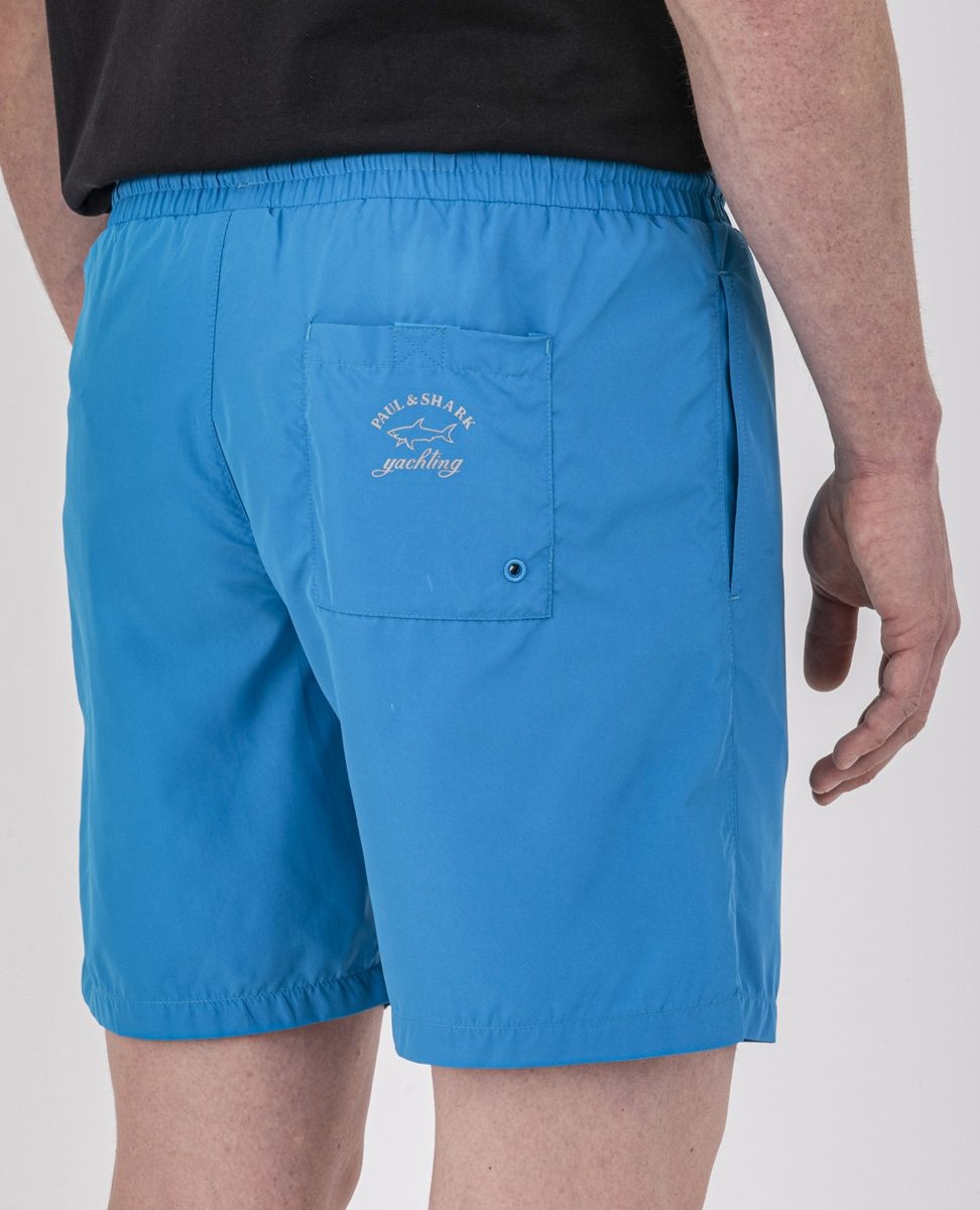 Swim Shorts With Reflective Printed Logo - 5