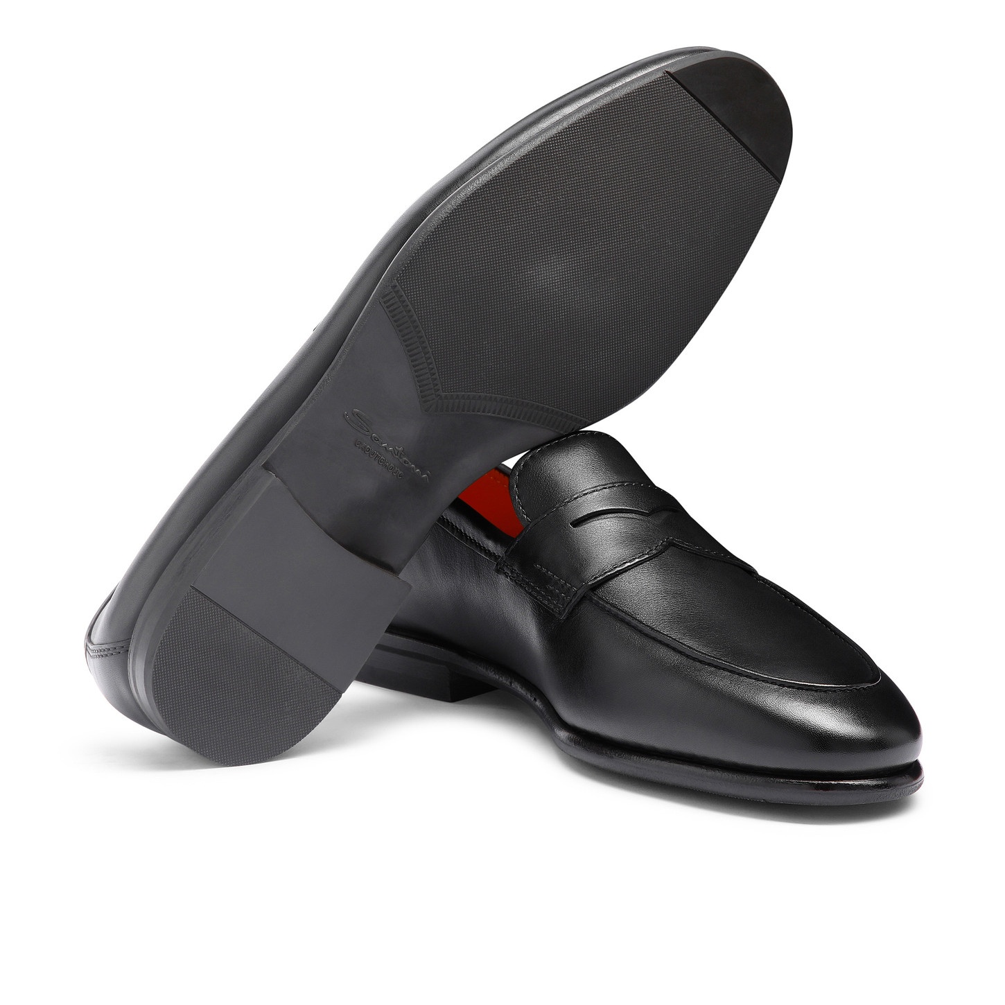 Men's black leather Carlo loafer - 4